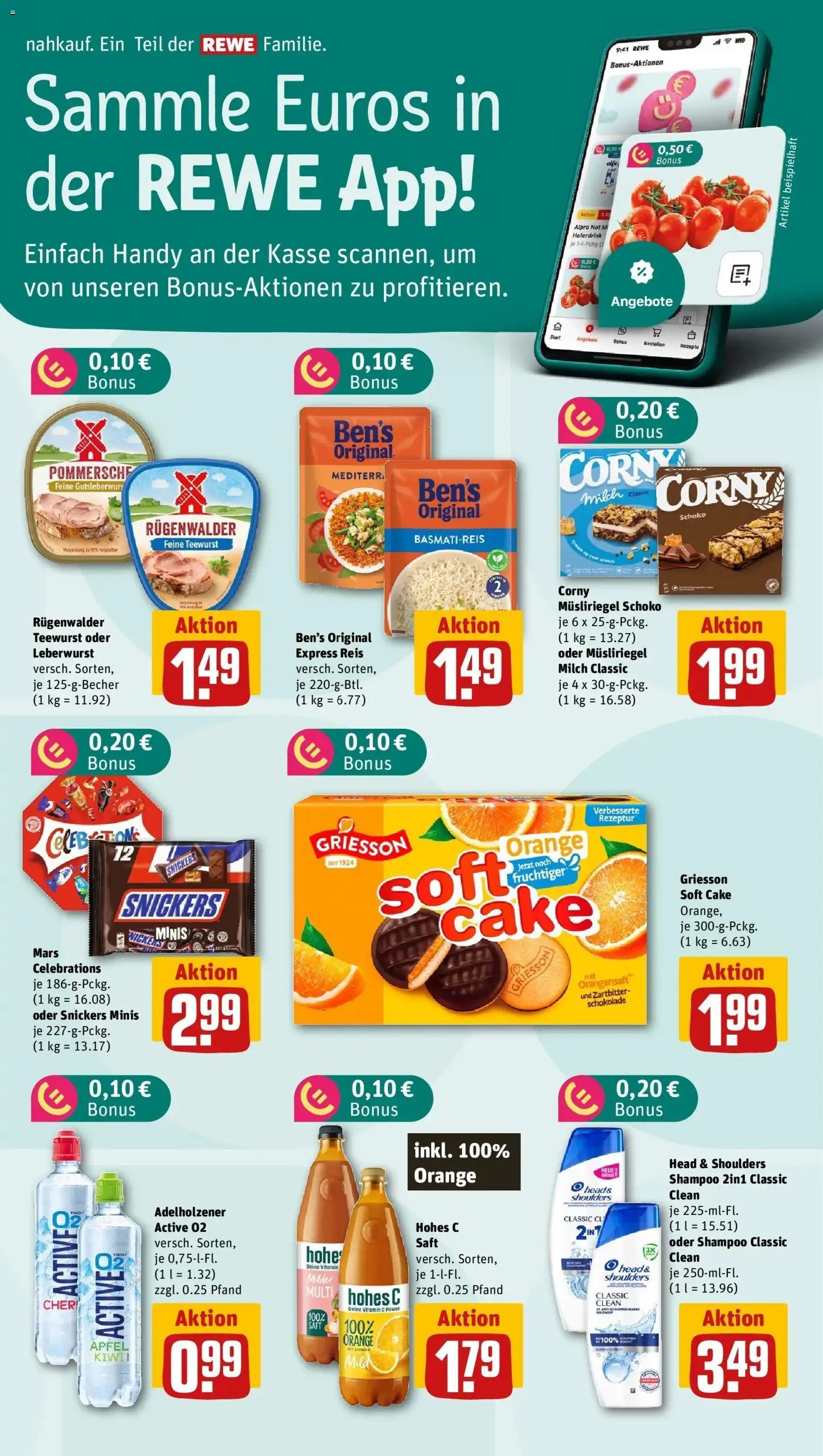 Rewe Prospekt Maintal / Bischofsheim – gültig ab 13.07.2026 | Seite: 5 | Produkte: Schokolade, Head & shoulders, Snickers, Hohes c