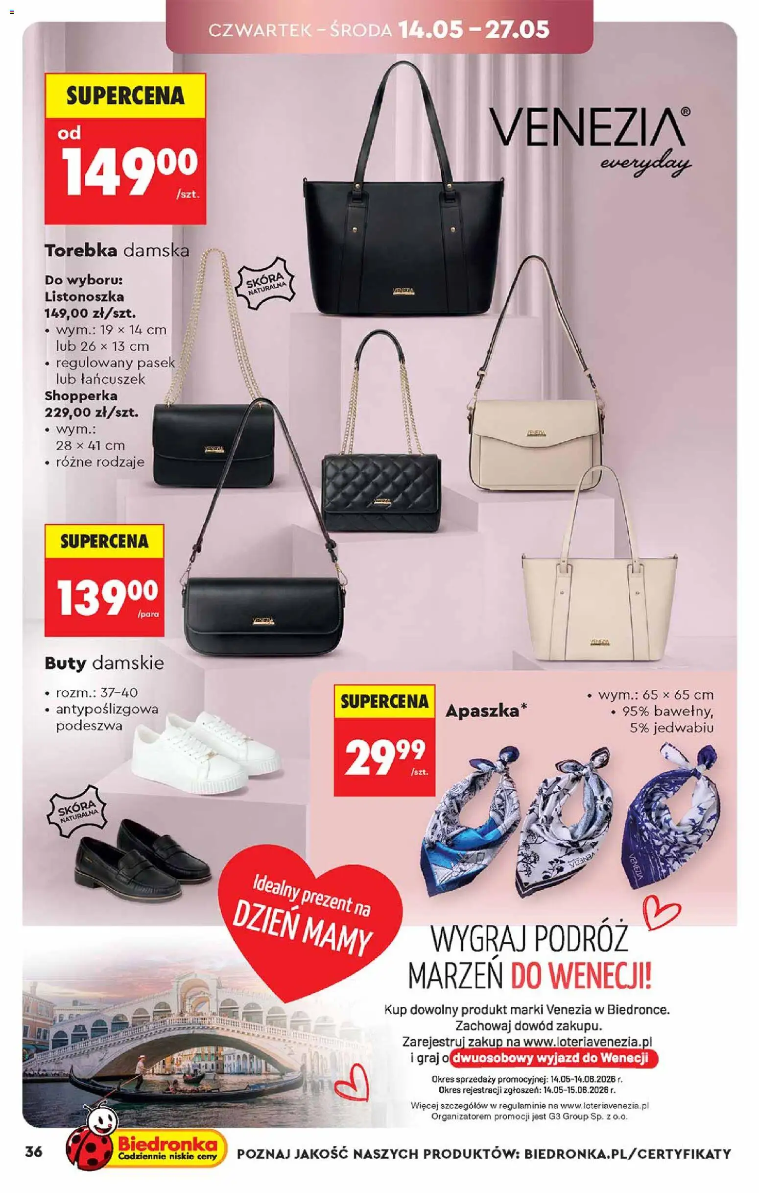 Biedronka gazetka - Hity i inspiracje od 09.05.2026 | Strona: 36 | Produkty: Buty, Torebka, Pasek