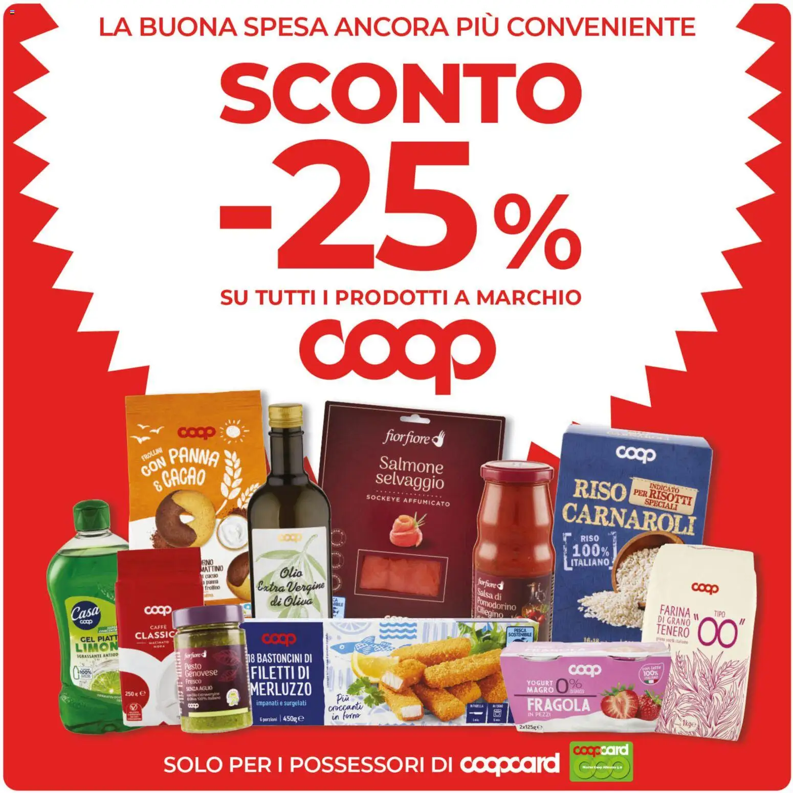 Volantino COOP del 04.06.2026 | Pagina: 9 | Prodotti: Salmone, Merluzzo, Farina, Cacao