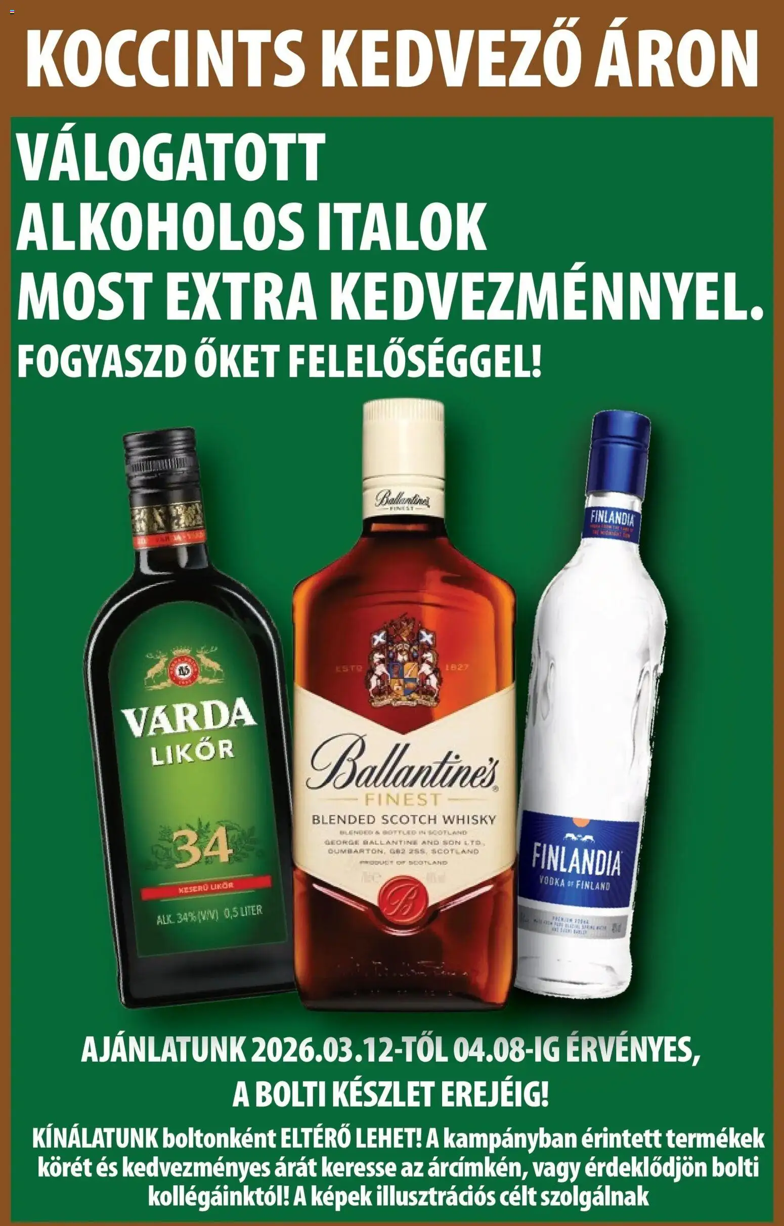 COOP Szolnok akciós ujság - amely érvényes a következő dátumtól: 12.03.2026 | Oldal: 5 | Termékek: Alkoholos italok, Likőr, Vodka, Whisky