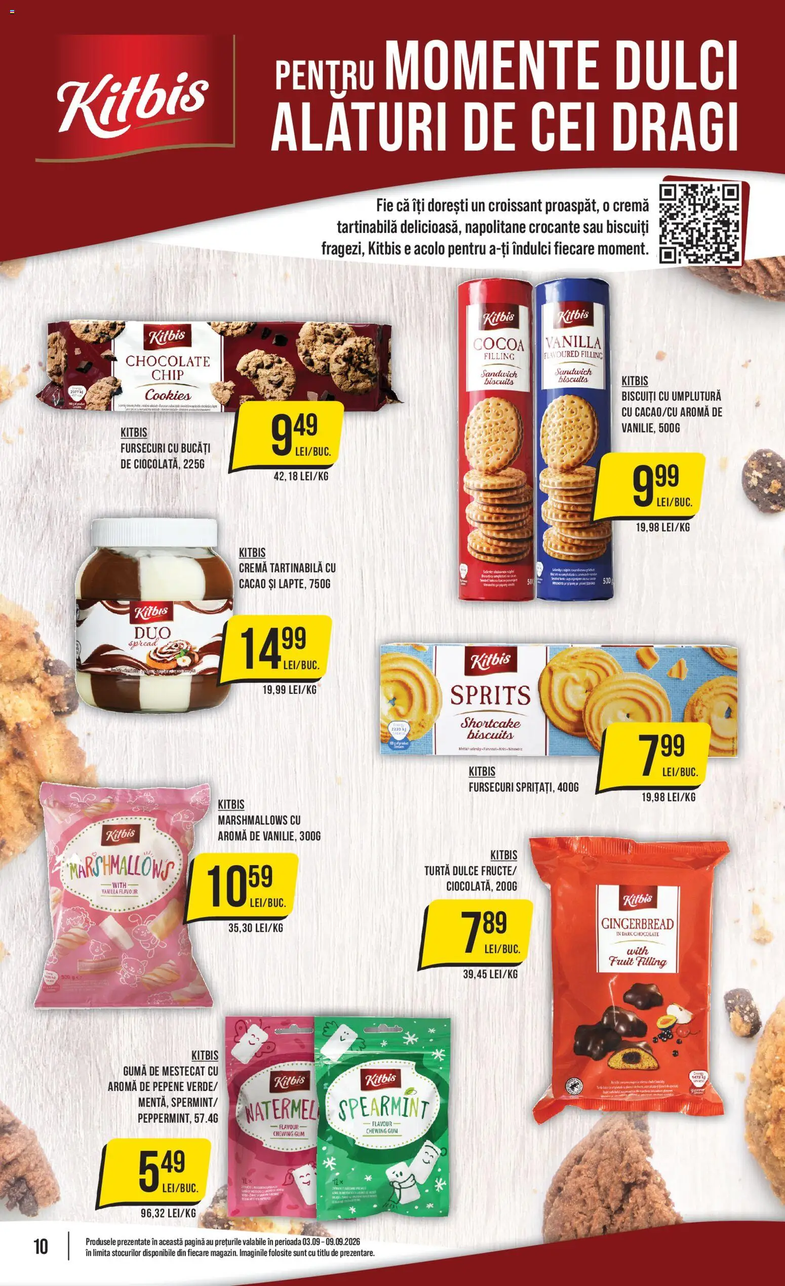 Noul catalog Mega Image – valabil de la 03.09.2026 | Pagină: 10 | Produse: Croissant, Napolitane, Cremă, Turtă dulce