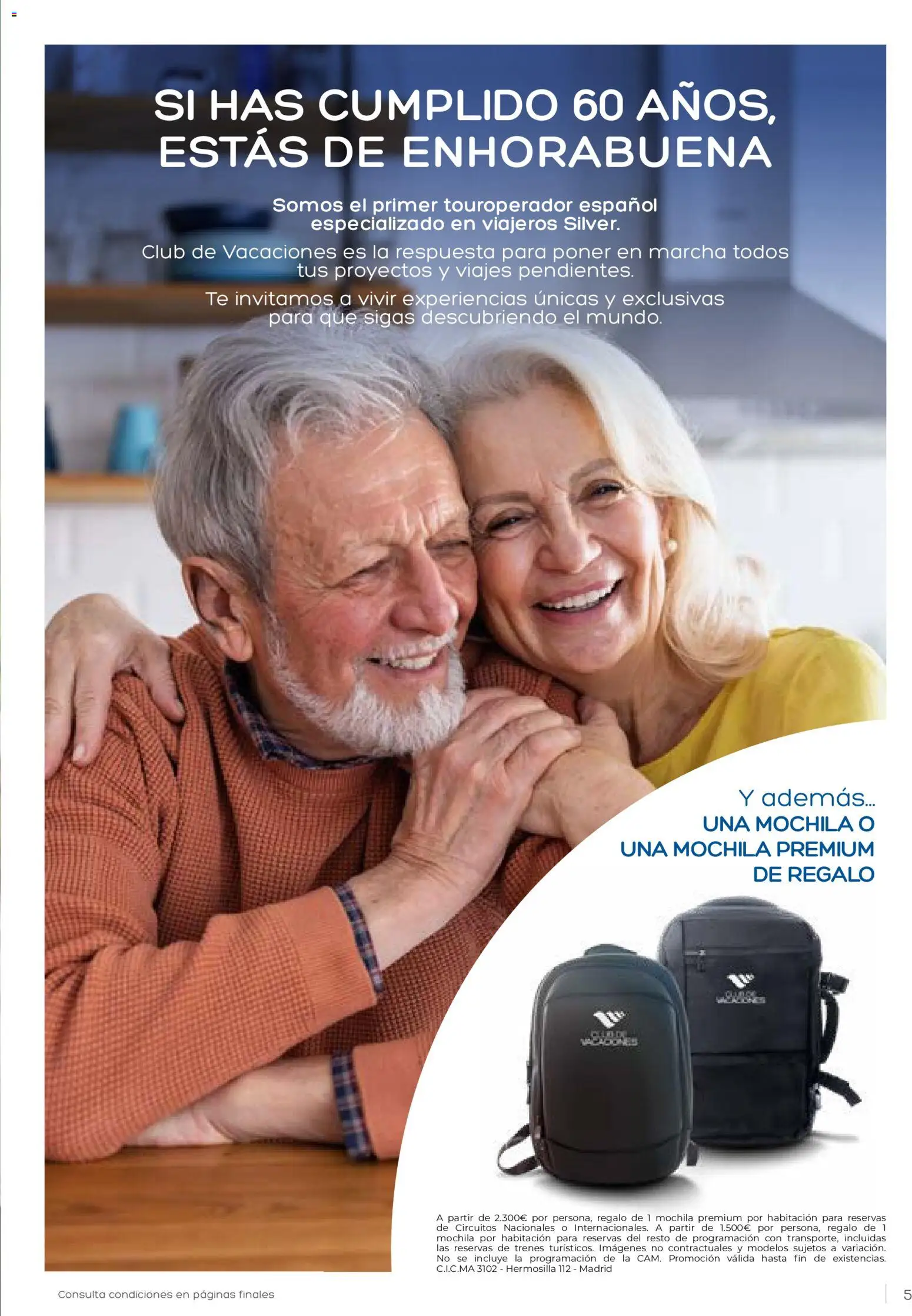 Viajes El Corte Inglés Club de Vacaciones otoño primavera │ válido desde el 01/09/2026 | Página: 5 | Productos: Mochila, Té