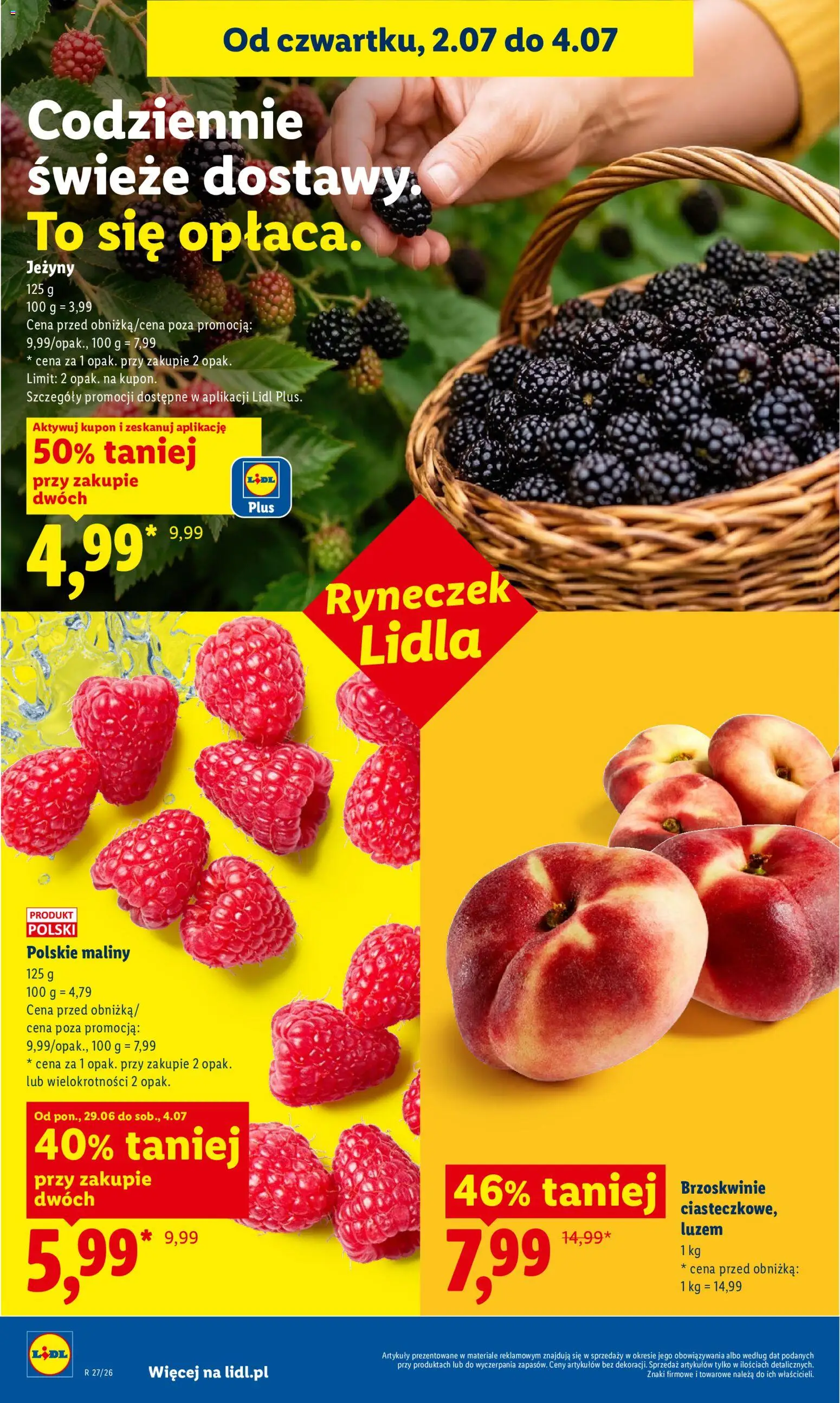 Lidl Polsko leták od 02.07.2026 | Strana: 36 | Produkty: Maliny