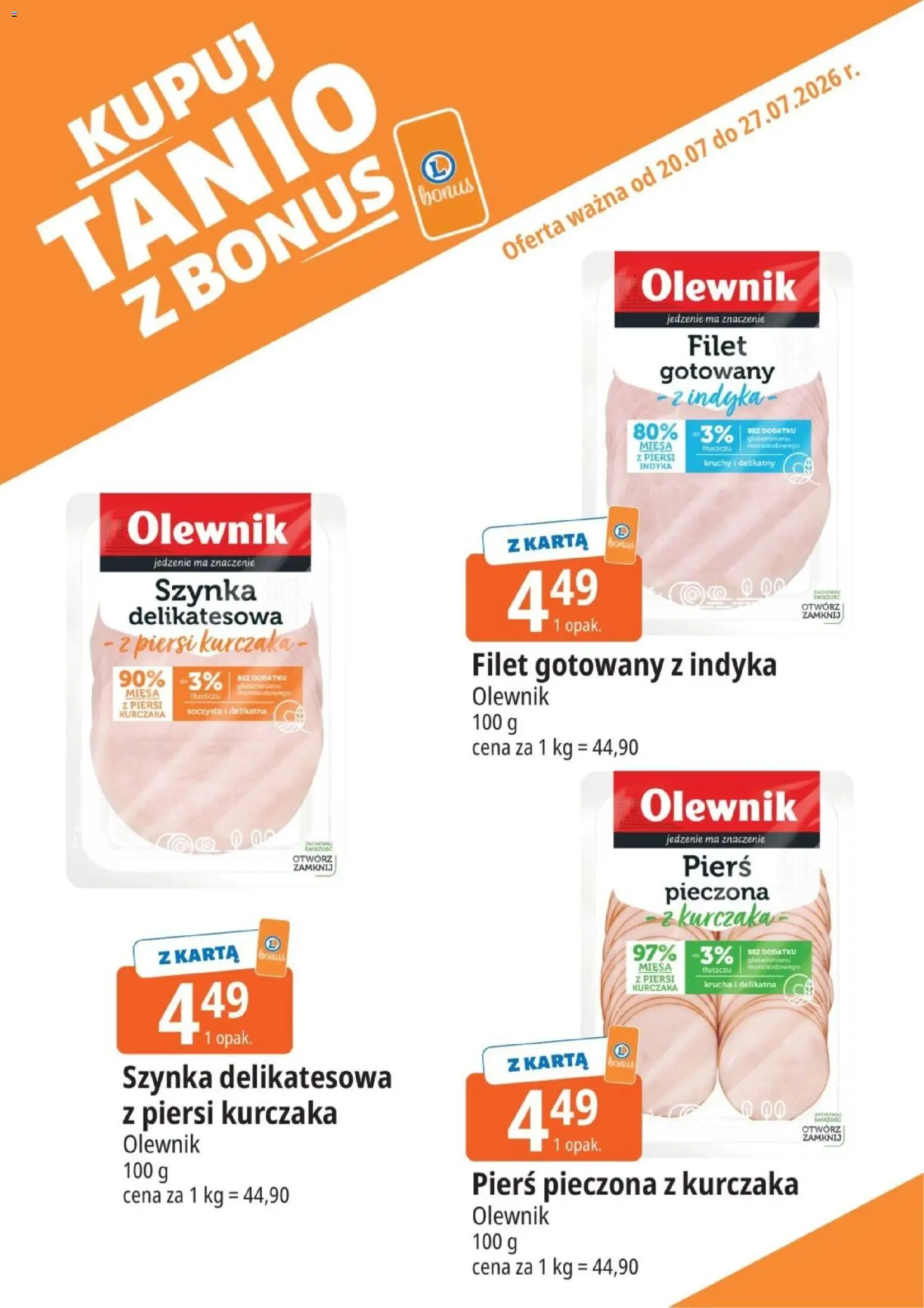 E.Leclerc gazetka - Kupony dodatkowe od 20.07.2026 | Strona: 17 | Produkty: Karta, Piersi, Szynka
