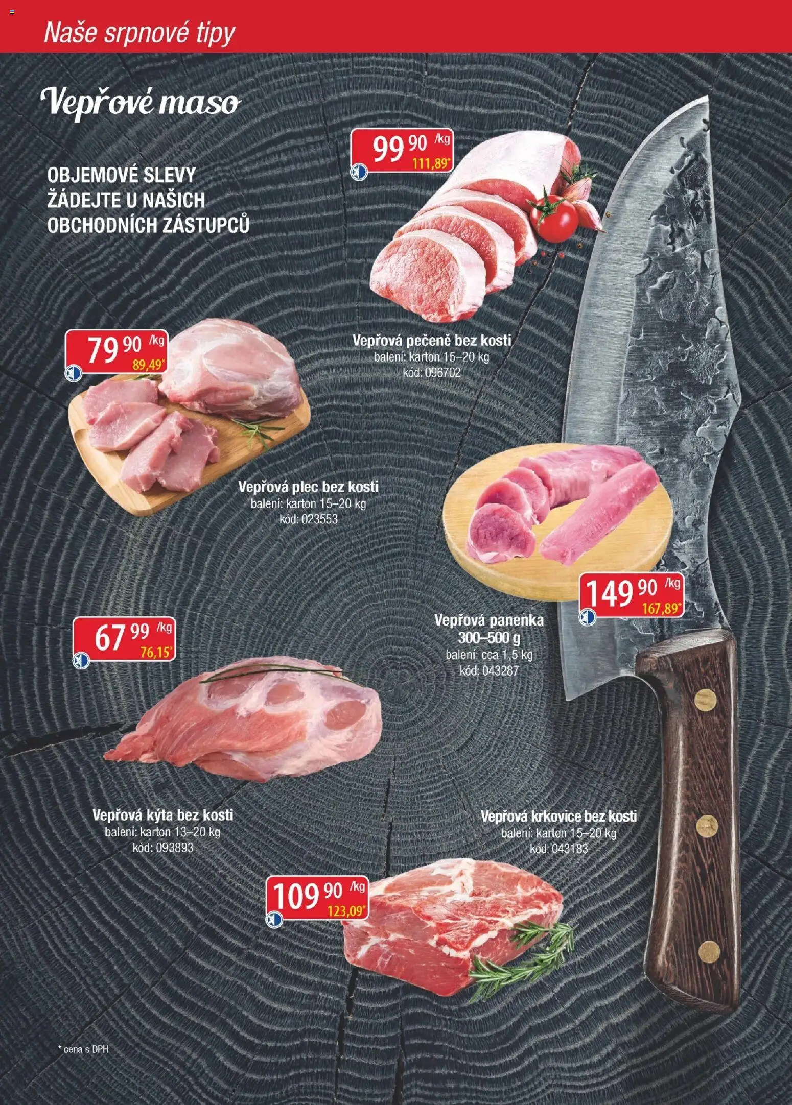 Astur & Qanto leták - Velkoobchod fresh 08/2026 od 01.08.2026 | Strana: 4 | Produkty: Vepřová pečeně, Vepřová panenka, Kýta bez kosti, Vepřová plec