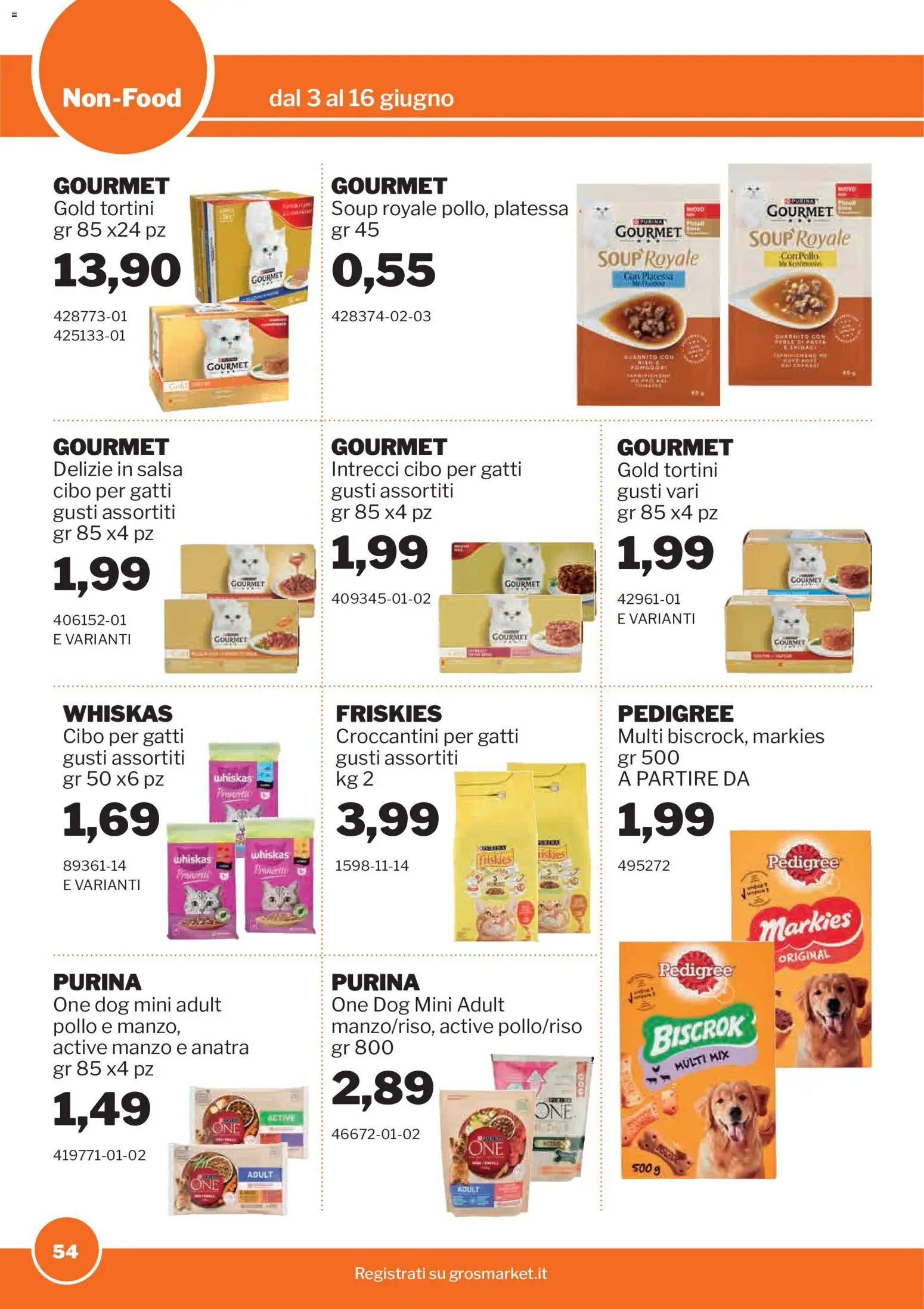 Volantino Sogegross del 03.06.2026 | Pagina: 54 | Prodotti: Pollo, Manzo, Salsa, Pasta