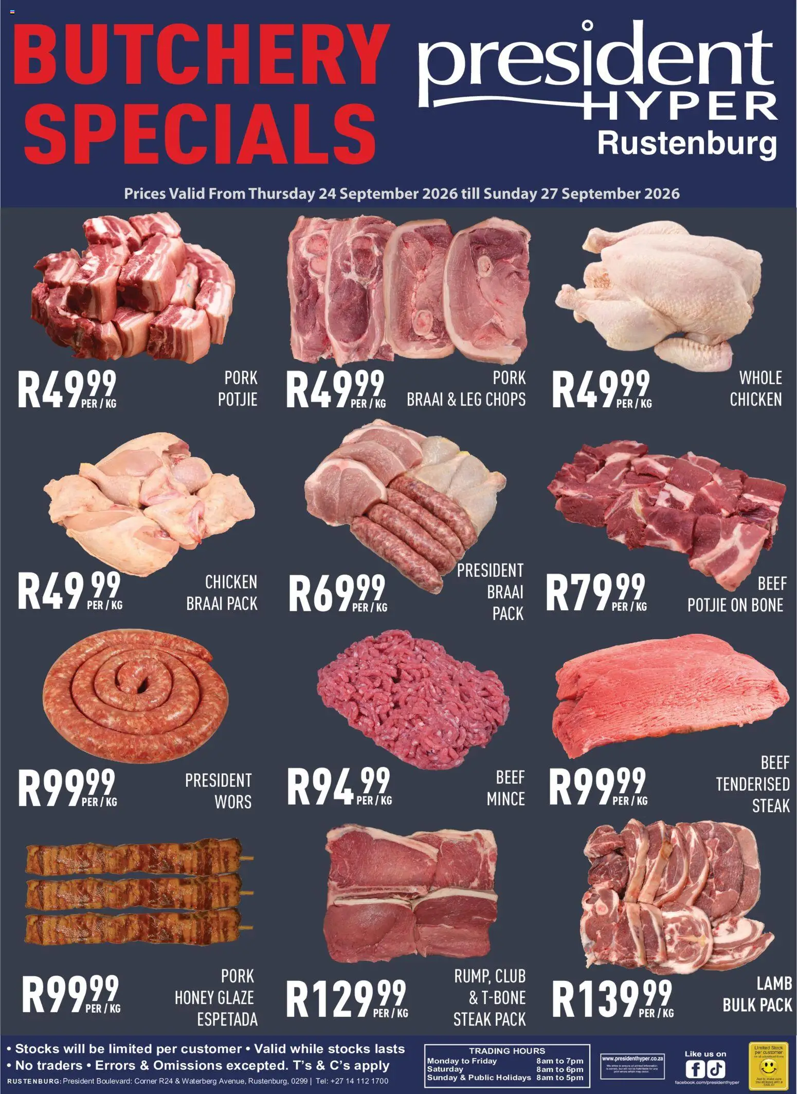 New President Hyper catalogue – valid from 24/09/2026 | Page: 1 | Products: Steak, Chicken, Beef, Stock