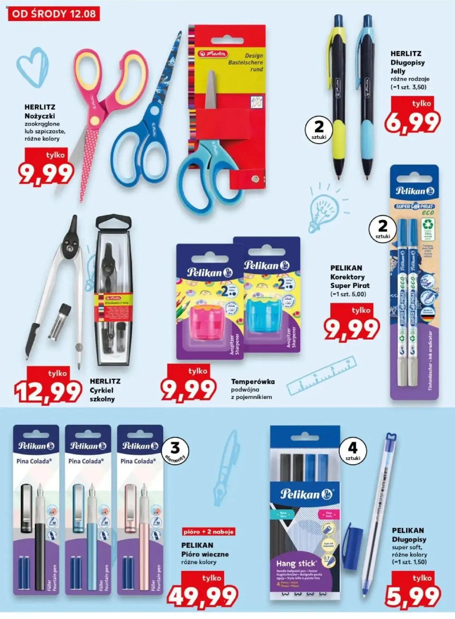 Kaufland gazetka - Wszystko do szkoły od 12.08.2026 - od jutra PDF | Strona: 24 | Produkty: Temperówka, Długopisy