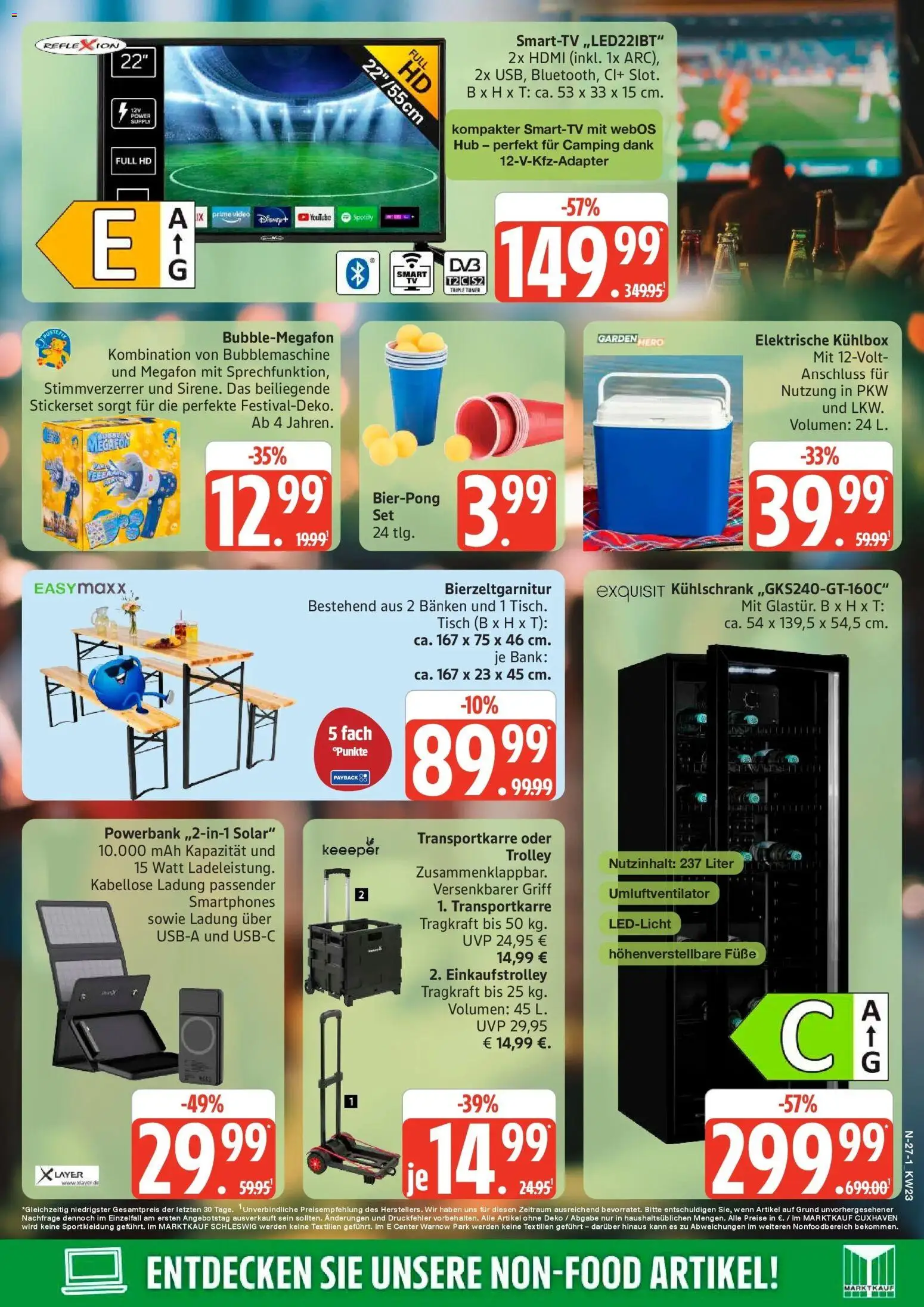 Edeka prospekt Rostock – gültig ab 01.06.2026 | Seite: 27 | Produkte: Tisch, Smart TV, Powerbank, Video