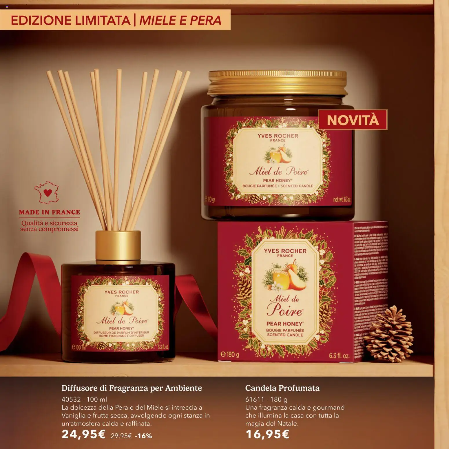 Volantino Yves Rocher del 20/10/2026 | Pagina: 6 | Prodotti: Vaniglia, Pera, Miele, Candela