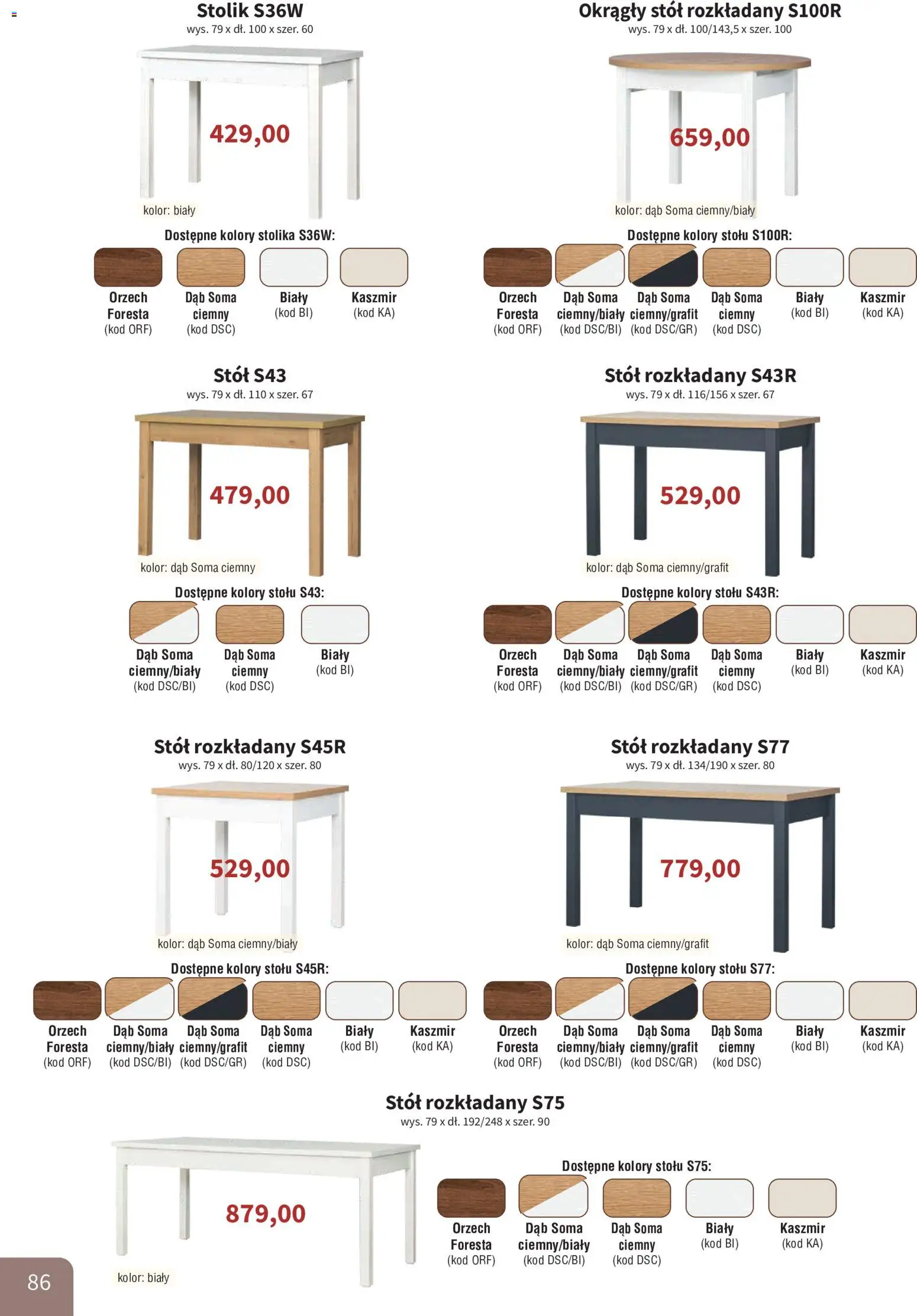 Bodzio Katalog od 01.08.2026 | Strona: 86 | Produkty: Stół