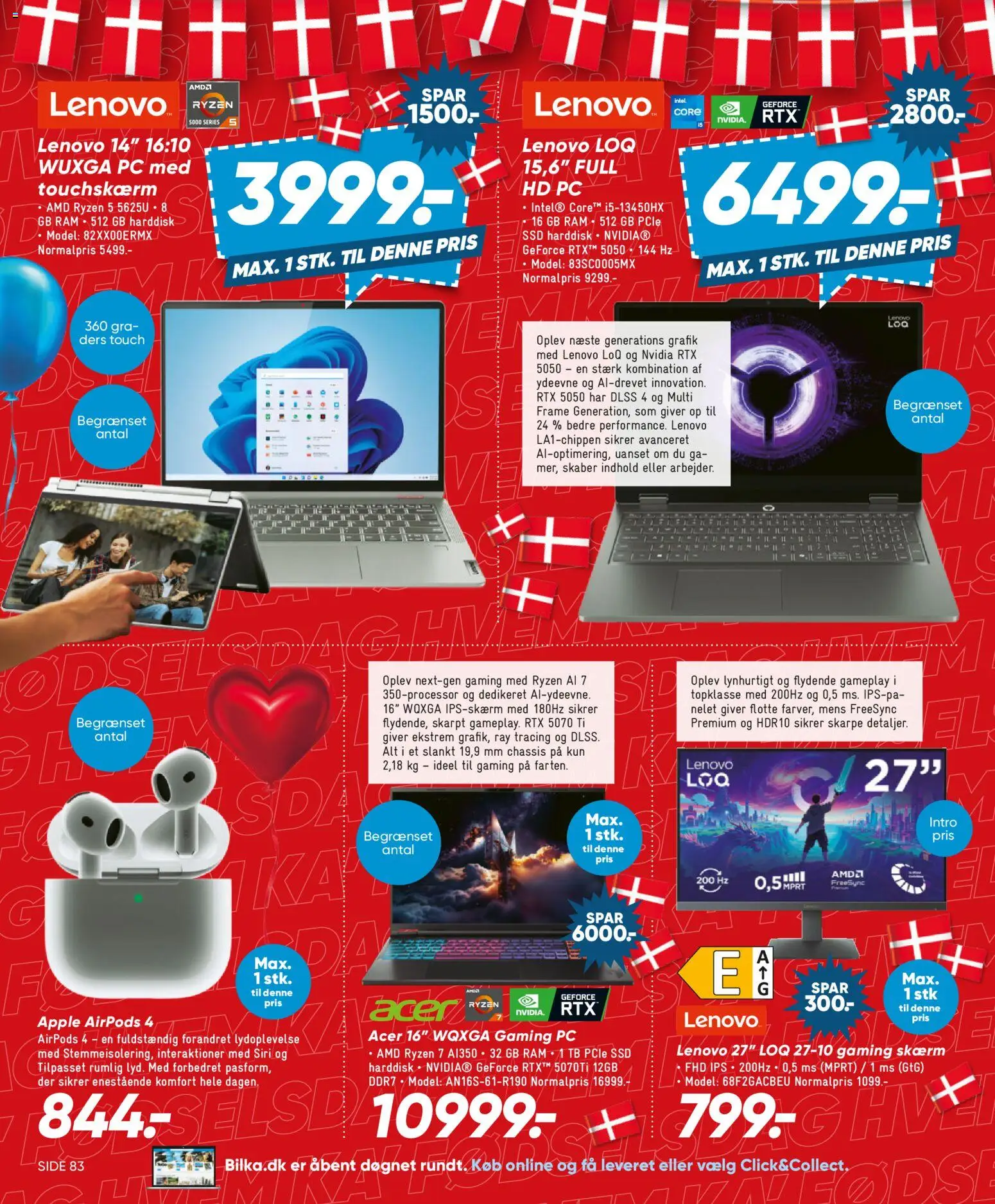 Bilka tilbudsavis – gyldig fra 31/07/2026 | Side: 36 | Produkter: Skærm, Airpods, Gaming PC, Søm