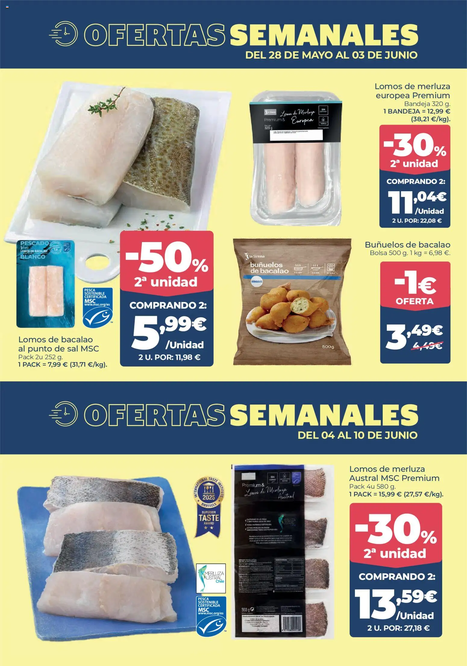 La Sirena folleto │ válido desde el 28.05.2026 | Página: 2 | Productos: Pescado, Té, Bolsa, Bandeja