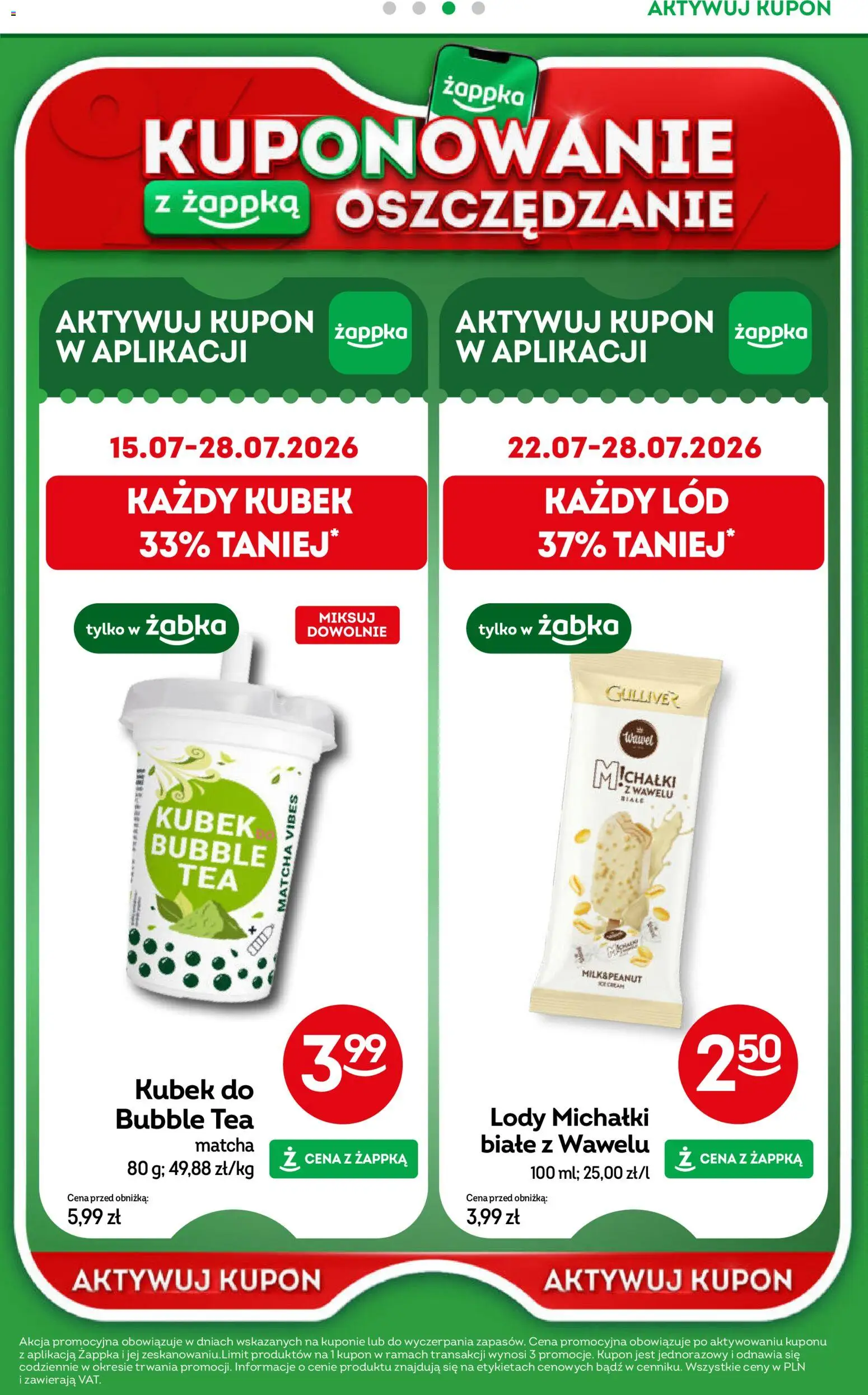 Żabka gazetka od 15.07.2026 | Strona: 50 | Produkty: Lód, Matcha, Lody