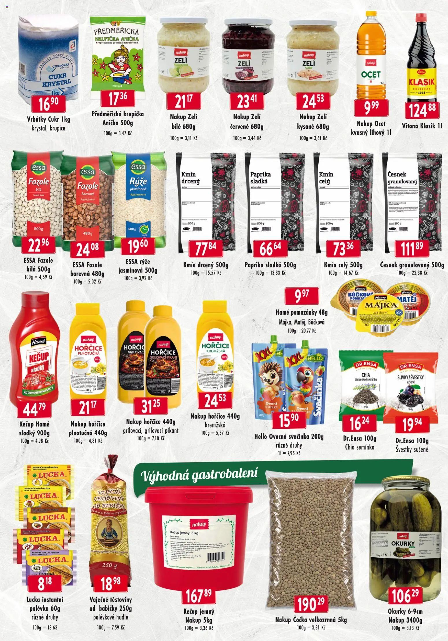 Astur & Qanto leták - cash&carry Jeseník, Krnov od 01.10.2026 | Strana: 6 | Produkty: Rýže, Kečup, Chia, Nudle