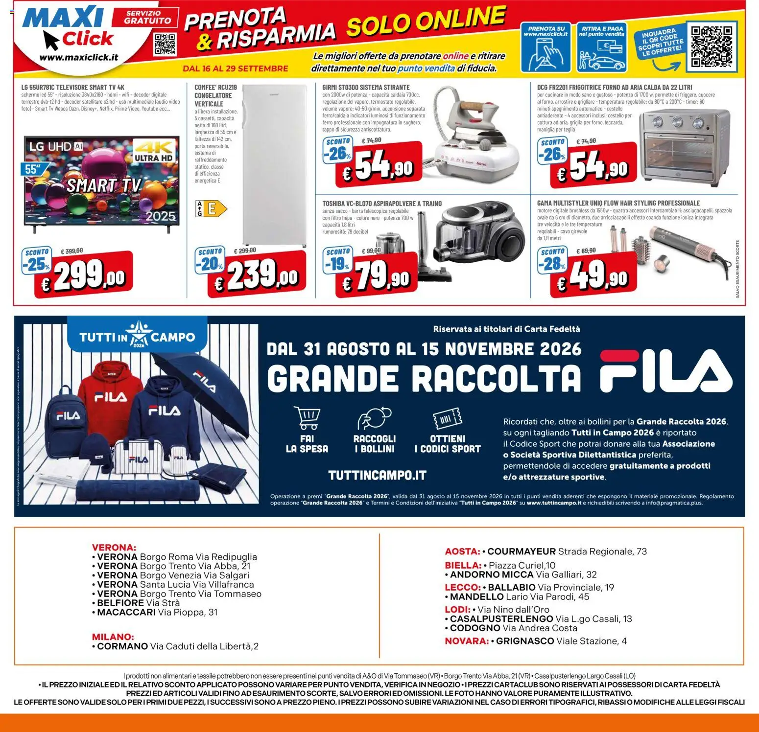 Volantino A&O del 16/09/2026 | Pagina: 16 | Prodotti: Spazzola, Caldaia, Filtro HEPA, Friggitrice
