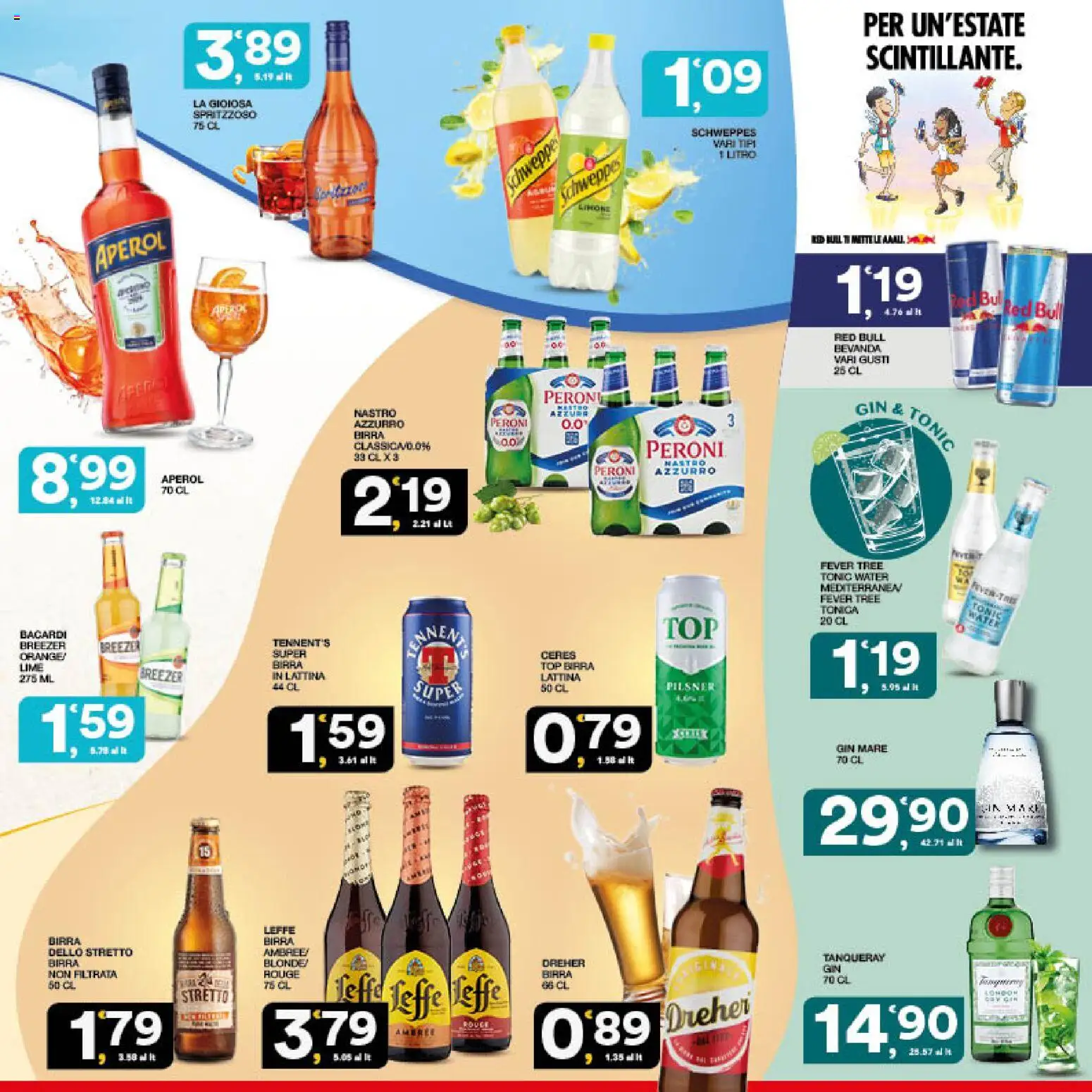Volantino SISA del 13/08/2026 | Pagina: 15 | Prodotti: Lime, Ceres, Red Bull, Aperol