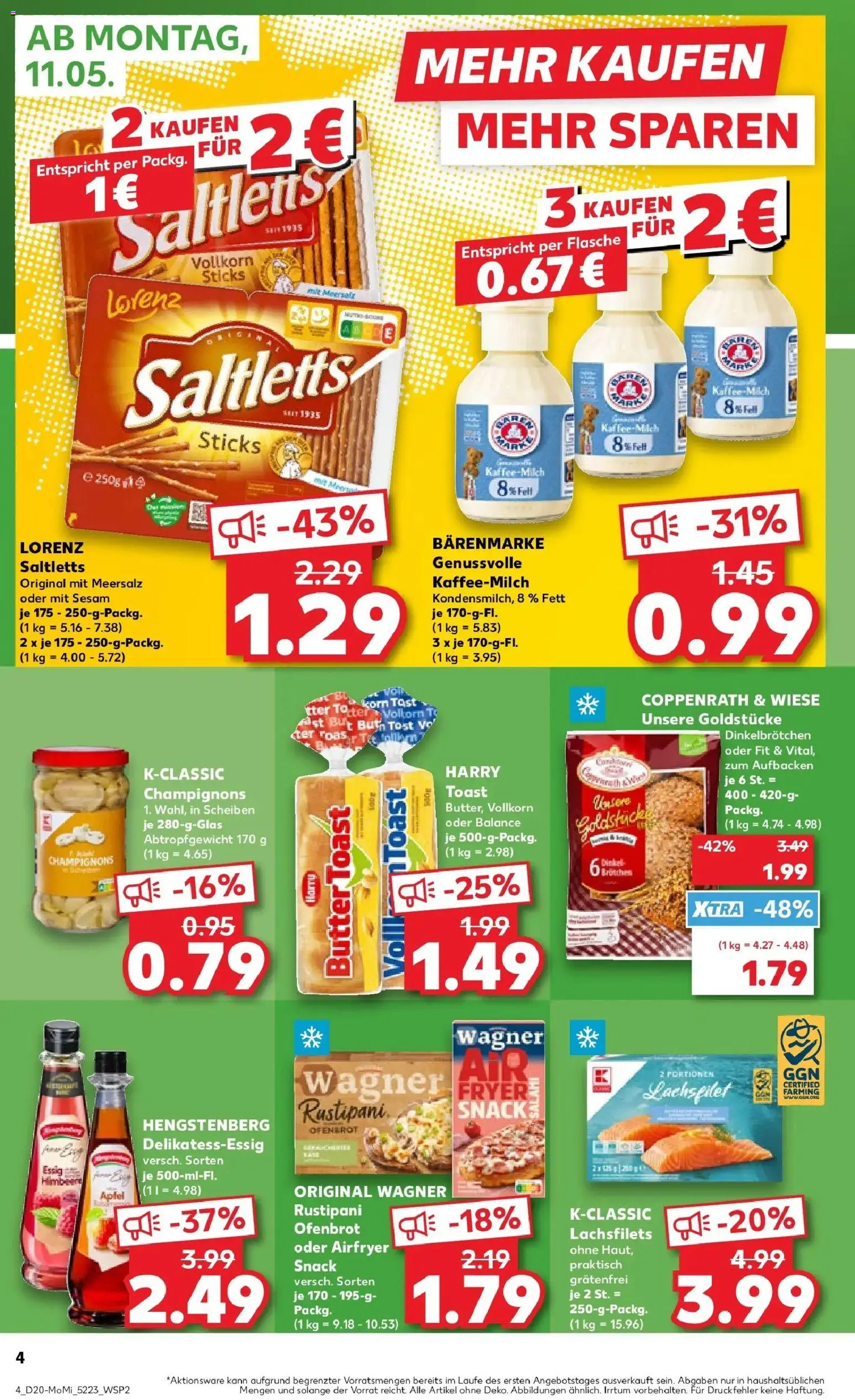 Kaufland Prospekt Waldshut-Tiengen	 – gültig ab 10.05.2026 | Seite: 4 | Produkte: Butter, Äpfel, Champignons, Himbeere