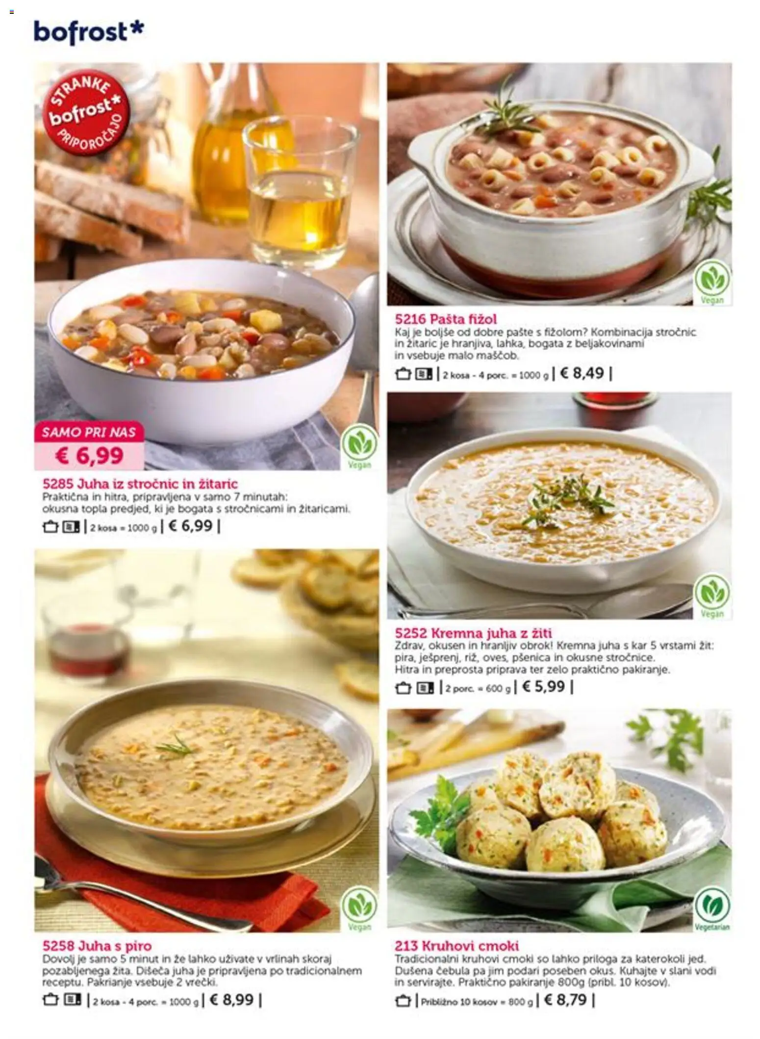 Novi Bofrost katalog ponudbe – veljaven od 01.07.2026 | Stran: 28 | Izdelki: Juha, Kos, Cebula