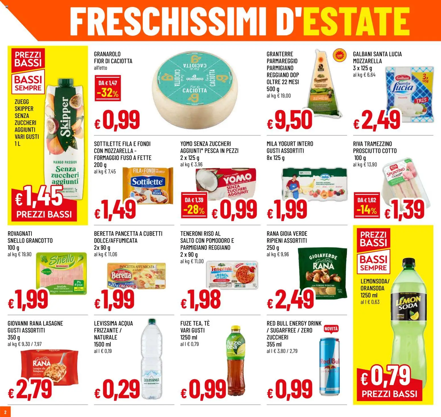Volantino Famila del 04.06.2026 | Pagina: 2 | Prodotti: Tè, Pancetta, Pomodoro, Parmigiano