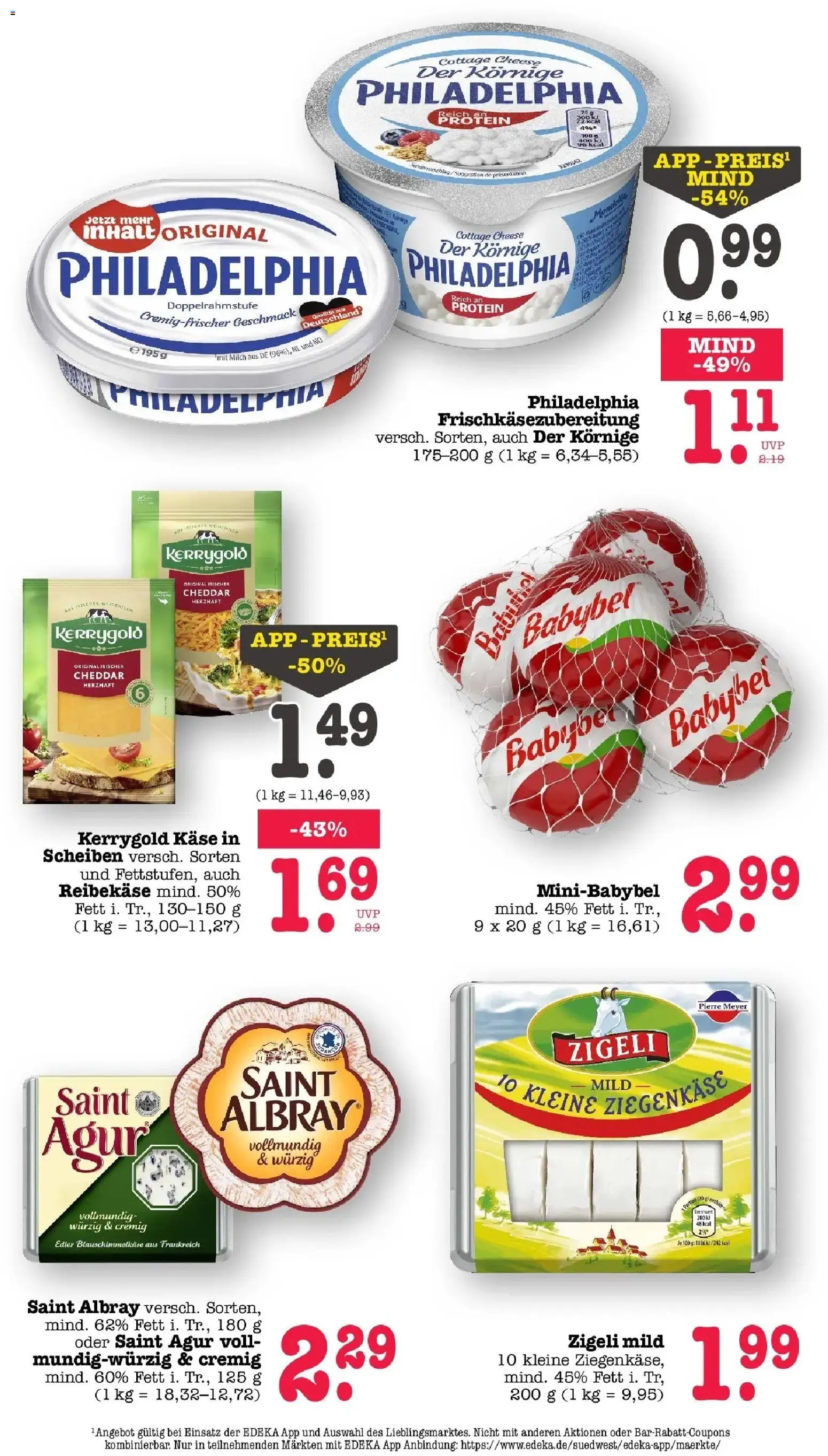 Edeka Prospekt Bühlertal (ab 10.08.2026) » Angebote Online | Seite: 35 | Produkte: Milch, Philadelphia, Babybel, Reibekase
