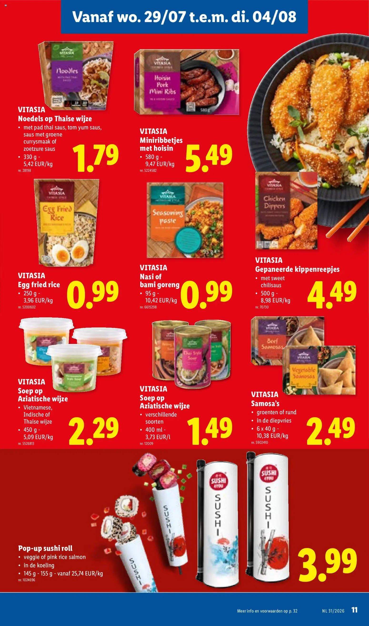{H1} | Pagina: 11 | Producten: Noedels, Sushi, Saus, Groenten