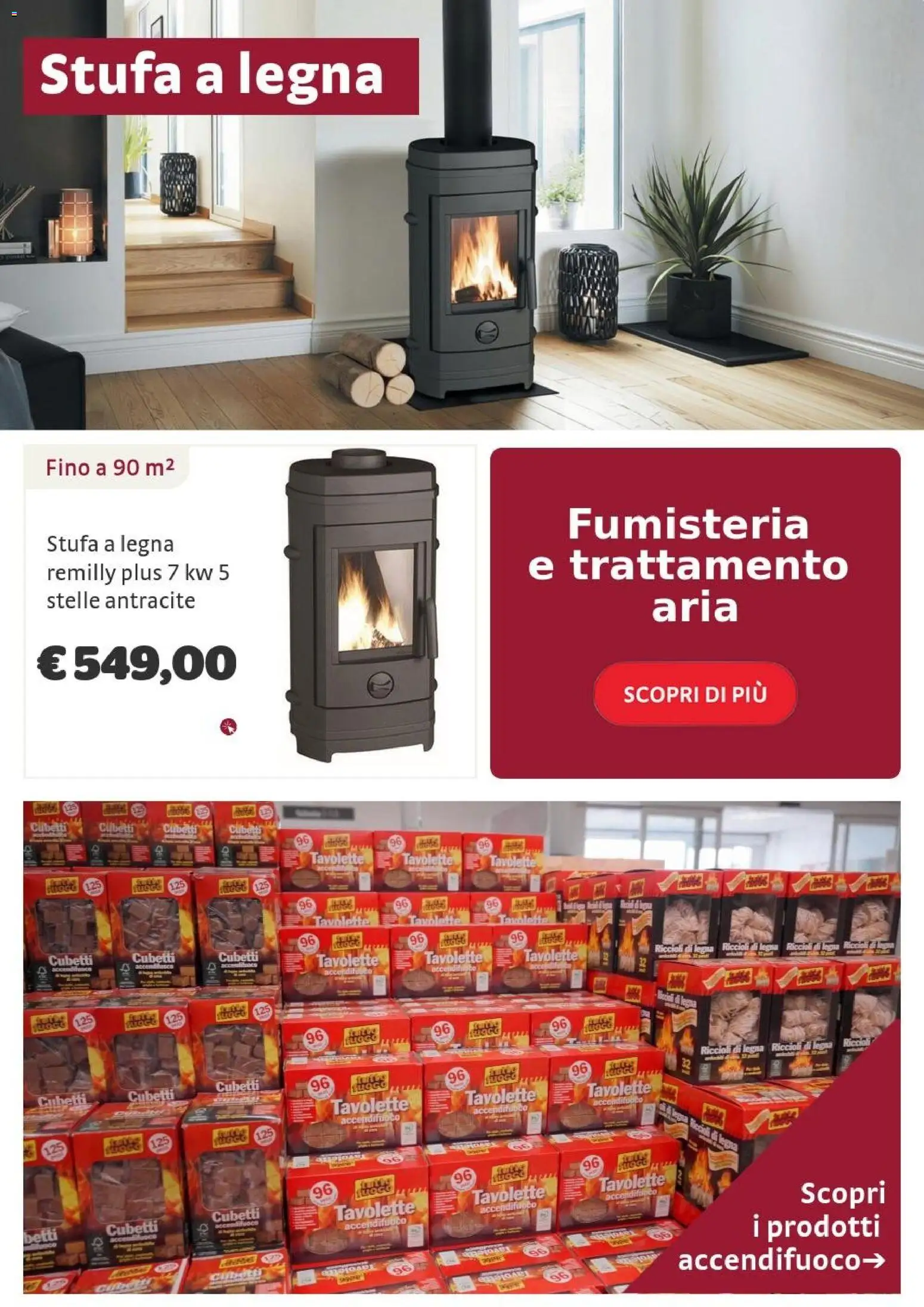 Volantino Brico Center del 13/10/2026 | Pagina: 13 | Prodotti: Stufa a legna, Stufa