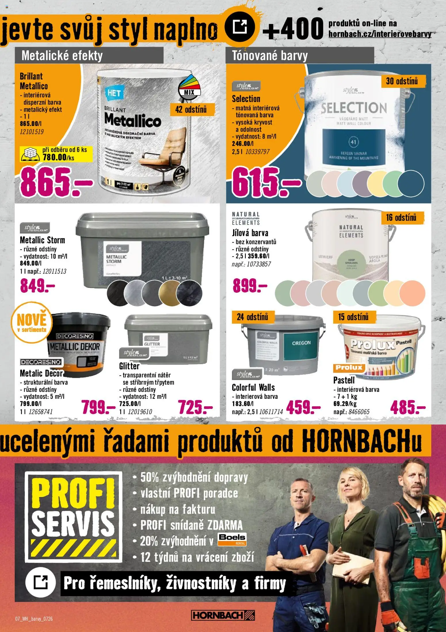 HORNBACH leták - Míchání barev od 29.07.2026 | Strana: 7 | Produkty: Barvy