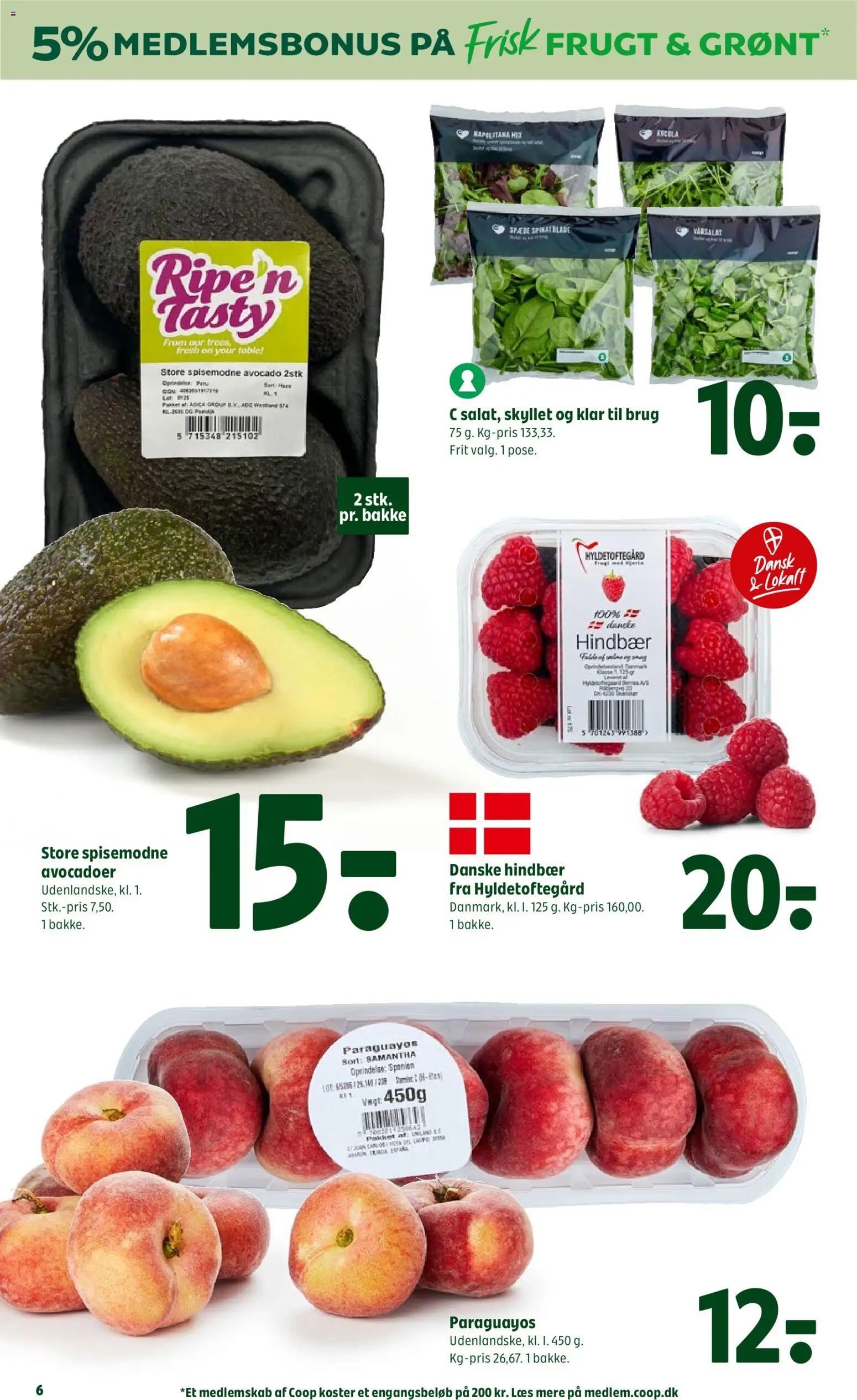 Coop 365 tilbudsavis – gyldig fra 30/07/2026 | Side: 8 | Produkter: Avocado, Hindbær