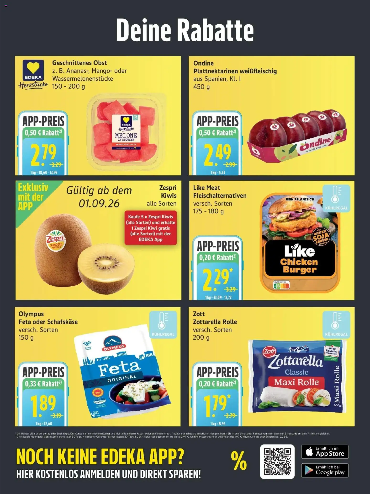 Edeka Prospekt Stralsund (ab 31.08.2026) » Angebote Online | Seite: 3 | Produkte: Obst, Like meat, Mango, Melone