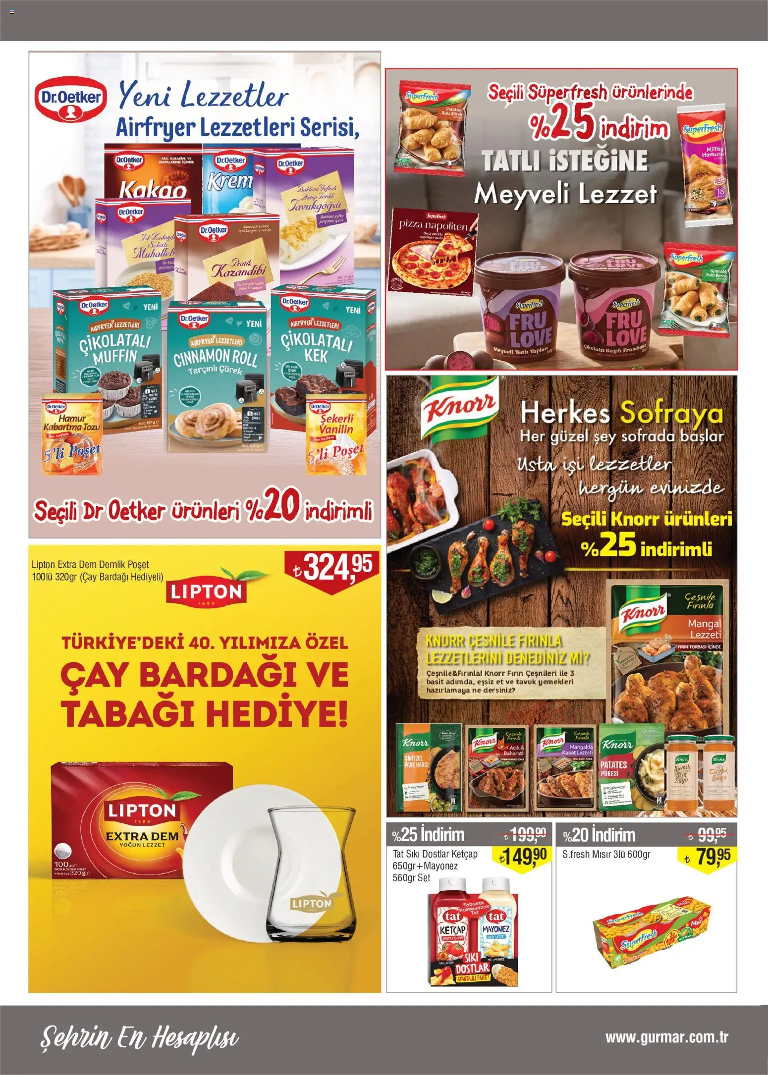 Gürmar Katalog - 15 Ağustos 2026 tarihinden itibaren geçerlidir | Sayfa: 8 | Ürünler: Krem, Pizza, Çay, Demlik