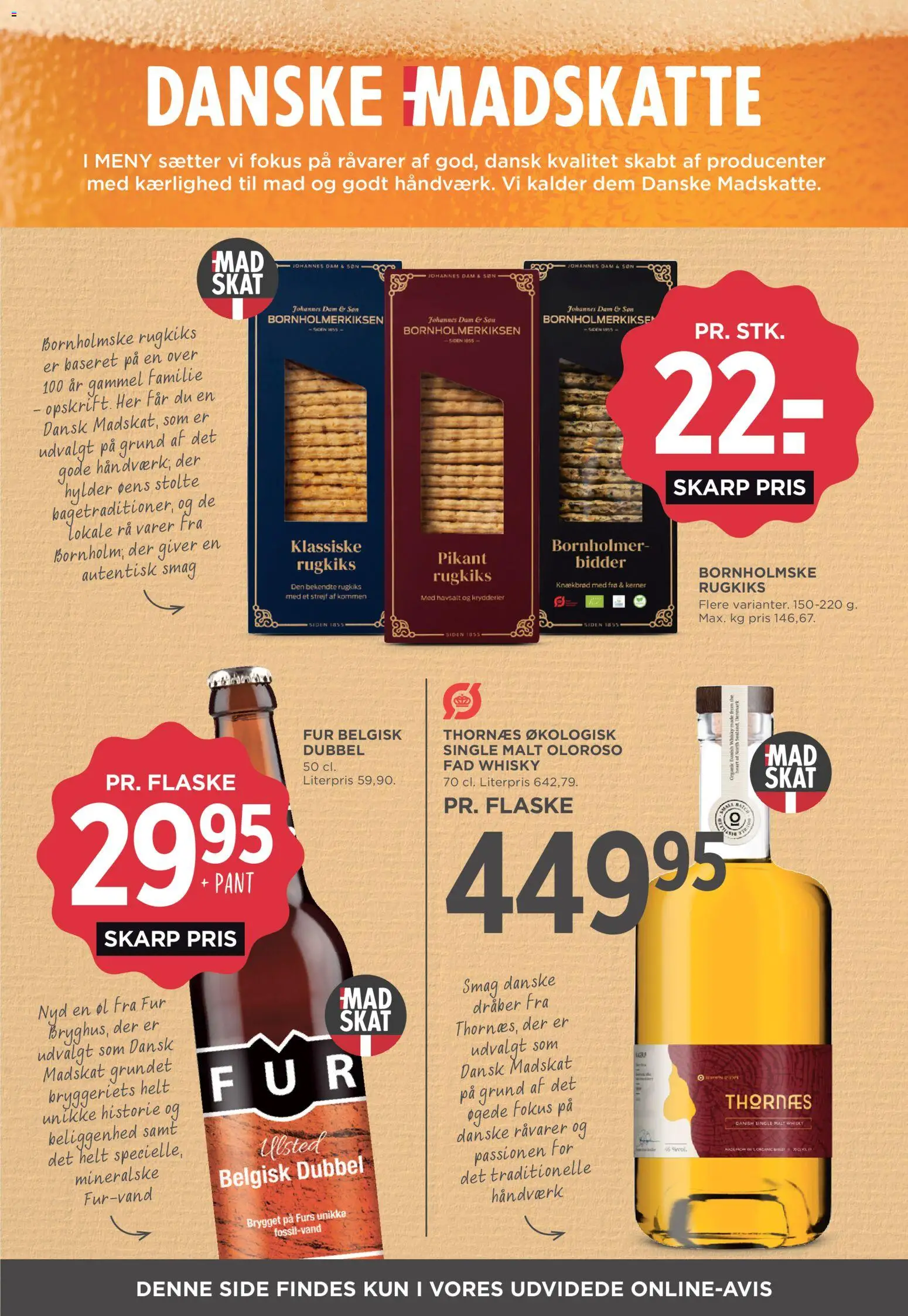 Meny tilbudsavis – gyldig fra 28/08/2026 | Side: 26 | Produkter: Øl, Whisky, Knækbrød, Søm