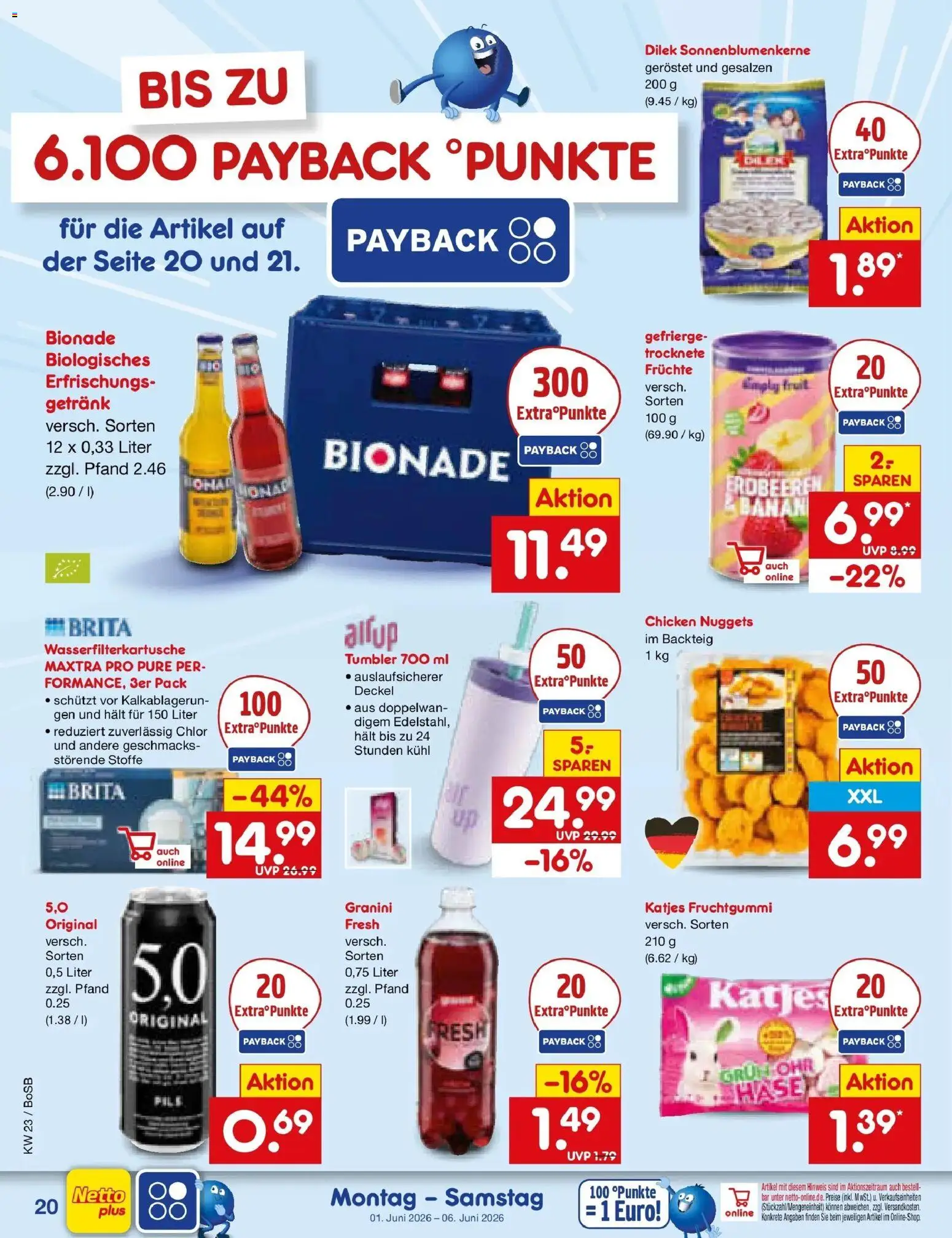 Netto Marken-Discount Prospekt Stadtlohn – gültig ab 01.06.2026 | Seite: 22 | Produkte: Katjes, Bionade, Granini