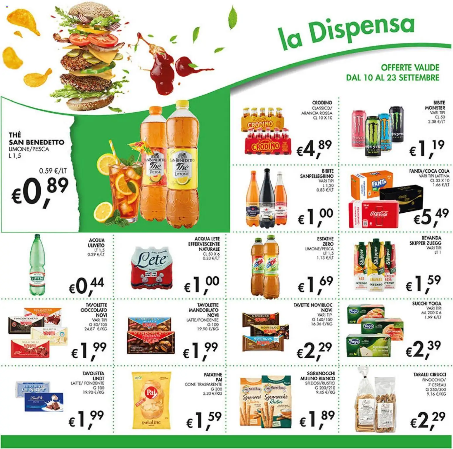 Volantino Coal del 10/09/2026 | Pagina: 18 | Prodotti: Acqua, Latte, Bibite, Arancia