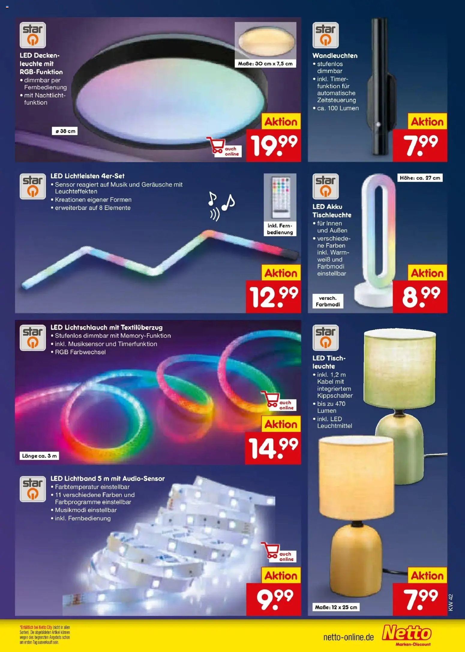 Netto Marken-Discount Prospekt Koblenz (ab 12.10.2026) » Angebote | Seite: 41 | Produkte: Kabel, Tisch, Nachtlicht