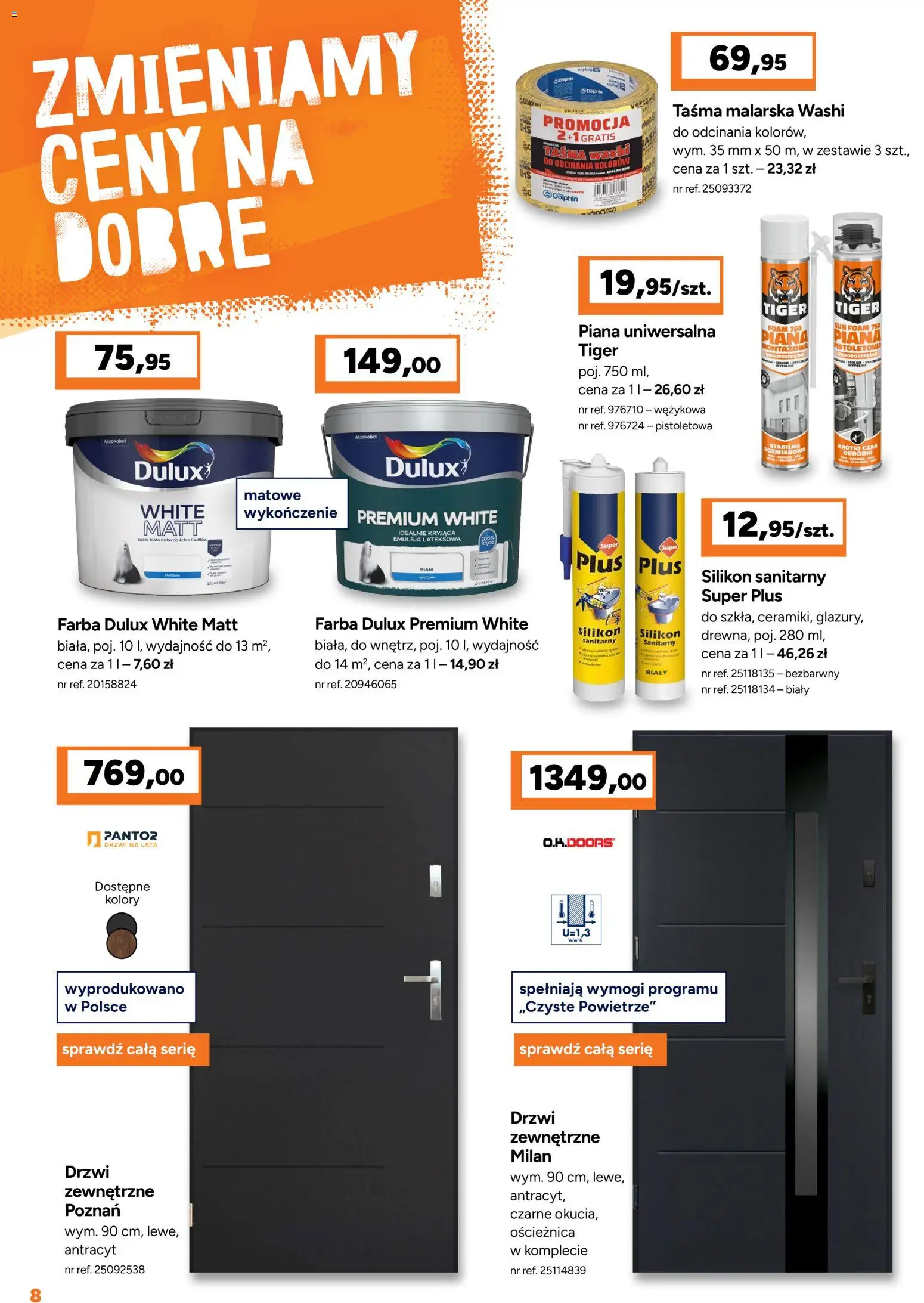 Bricoman gazetka od 12.10.2026 | Strona: 8 | Produkty: Drzwi, Piana
