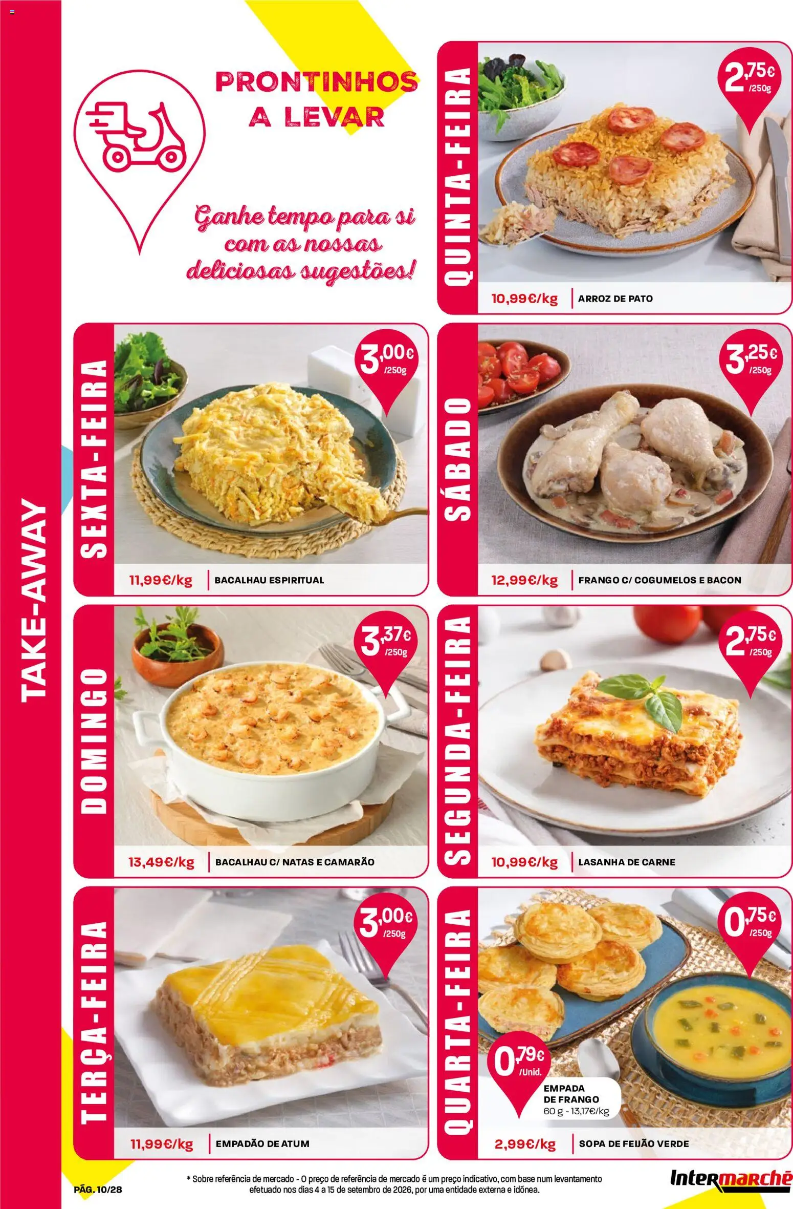 Intermarché folheto Contact │ válido de 15/10/2026 | Página: 10 | Produtos: Bacalhau, Bacon, Sopa, Natas