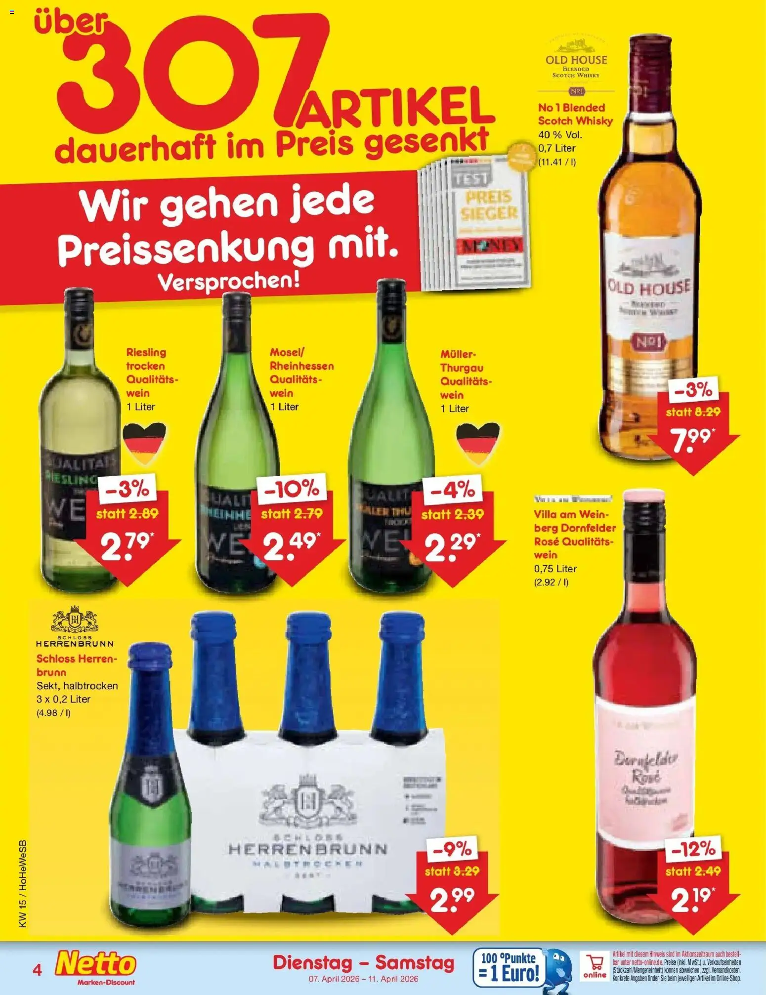Netto Marken-Discount Prospekt Hamburg	 – gültig ab 07.04.2026 | Seite: 25 | Produkte: Whisky, Wein