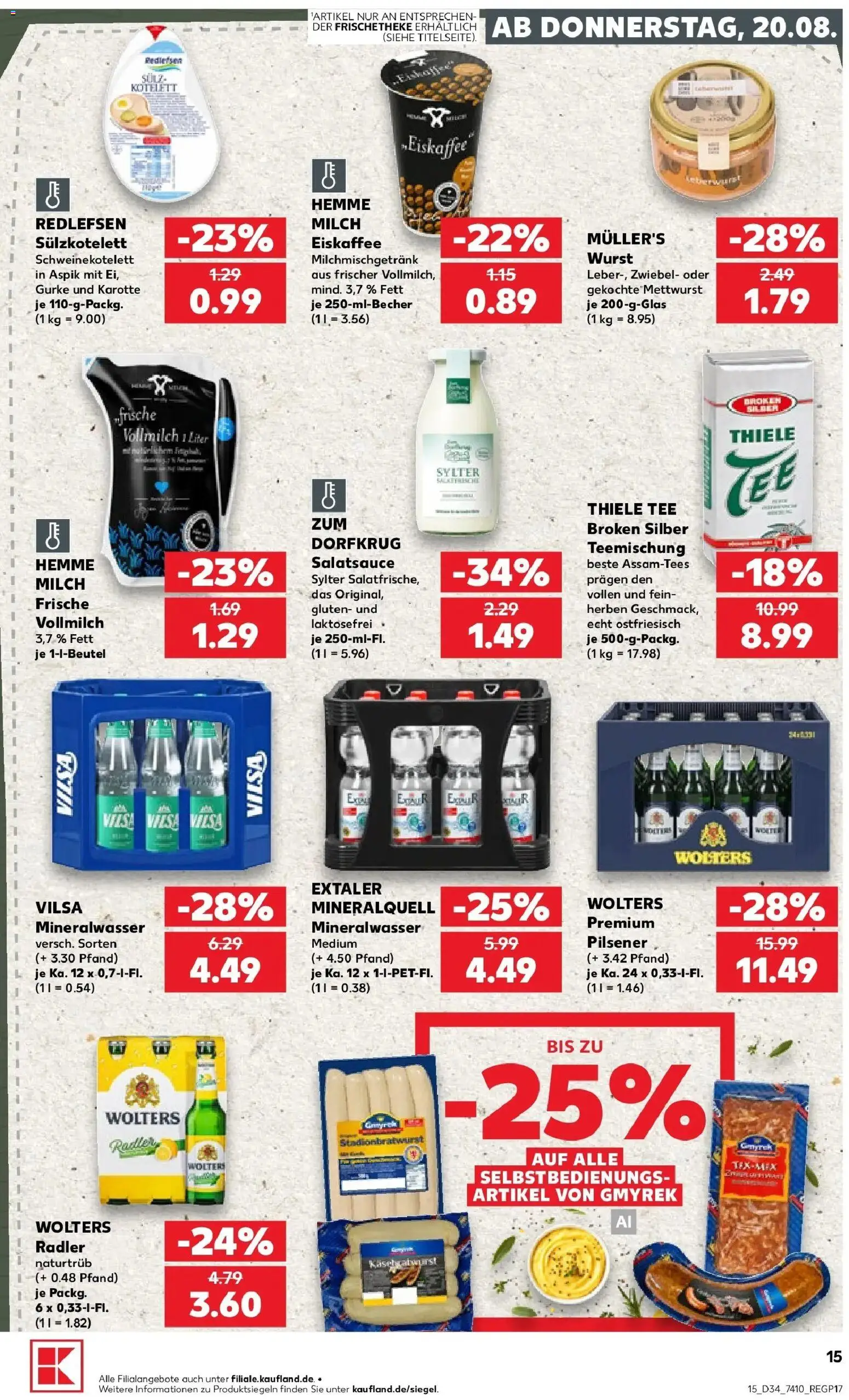 Prospekt Kaufland ab 17.08.2026 » Angebote Online zum Blättern | Seite: 26 | Produkte: Mineralwasser, Radler, Tee, Karotte