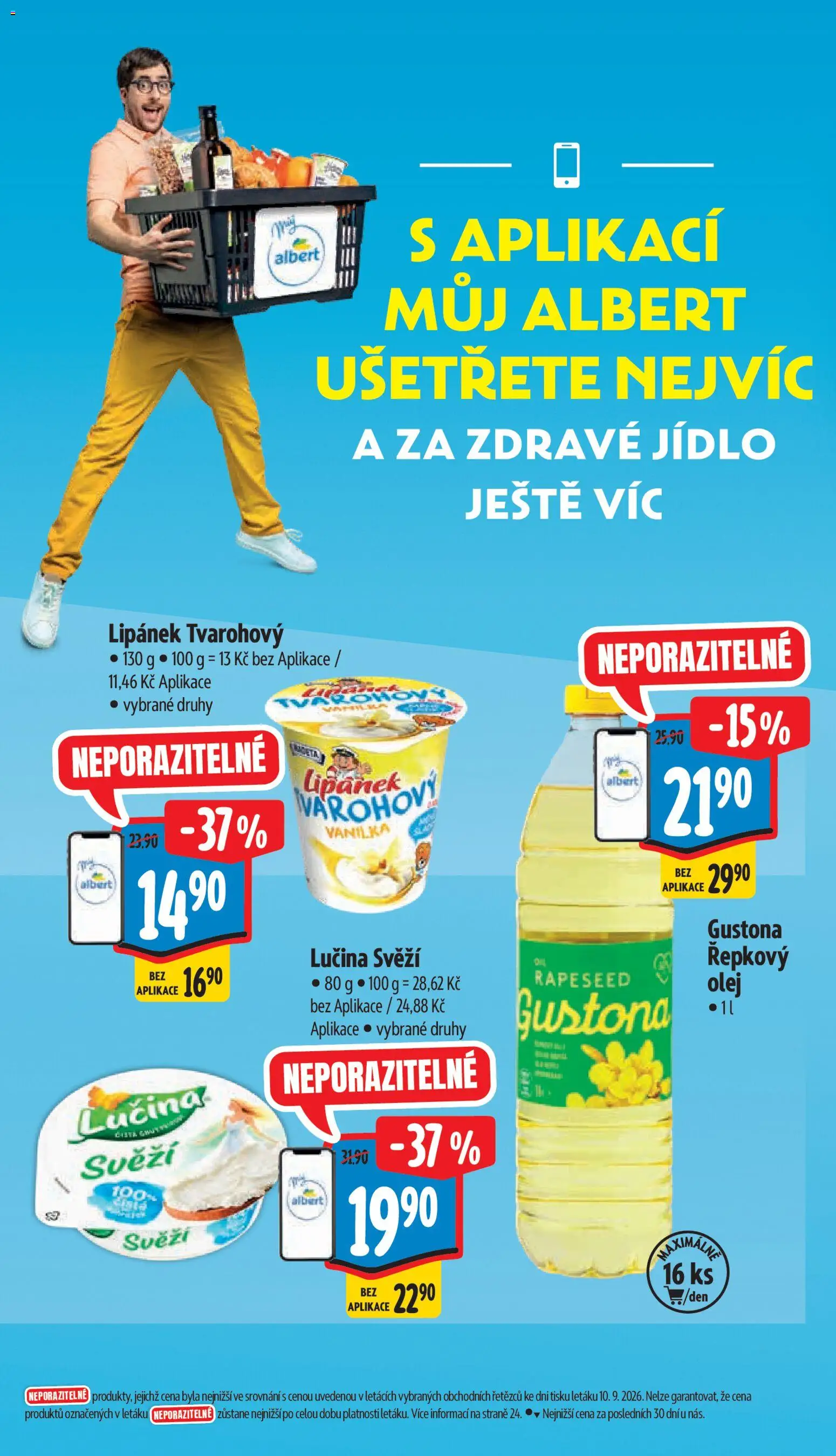 Albert leták - Supermarket -  	Frenštát pod Radhoštěm od 16.09.2026 | Strana: 12 | Produkty: Lipánek, Lučina, Olej, Vanilka