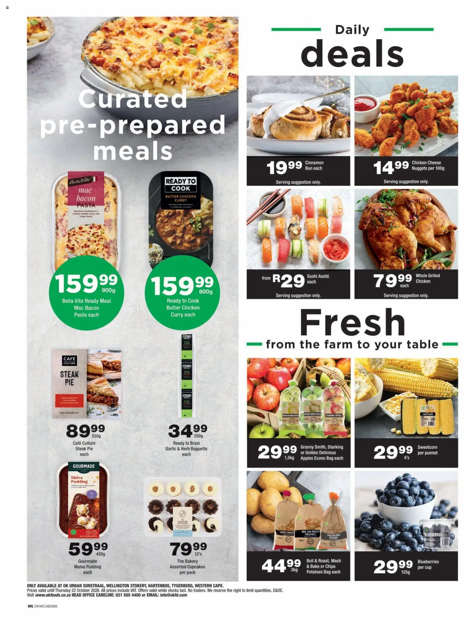 New OK Foods catalogue – valid from 14/10/2026 | Page: 2 | Products: Table, Cheese, Pasta, Garlic