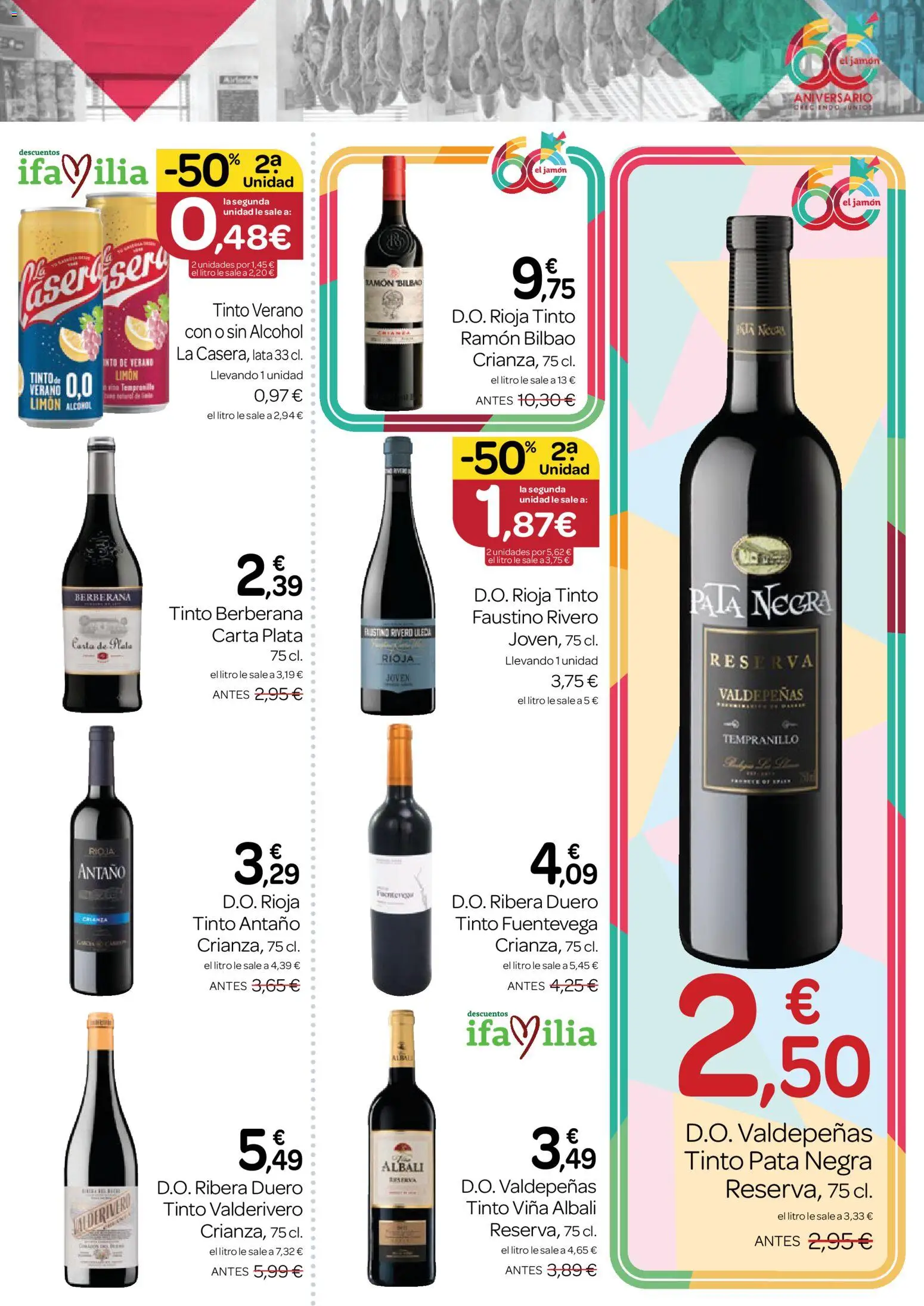 Supermercados El Jamón folleto │ válido desde el 27/08/2026 | Página: 9 | Productos: Jamón, Vino, Limón, Alcohol