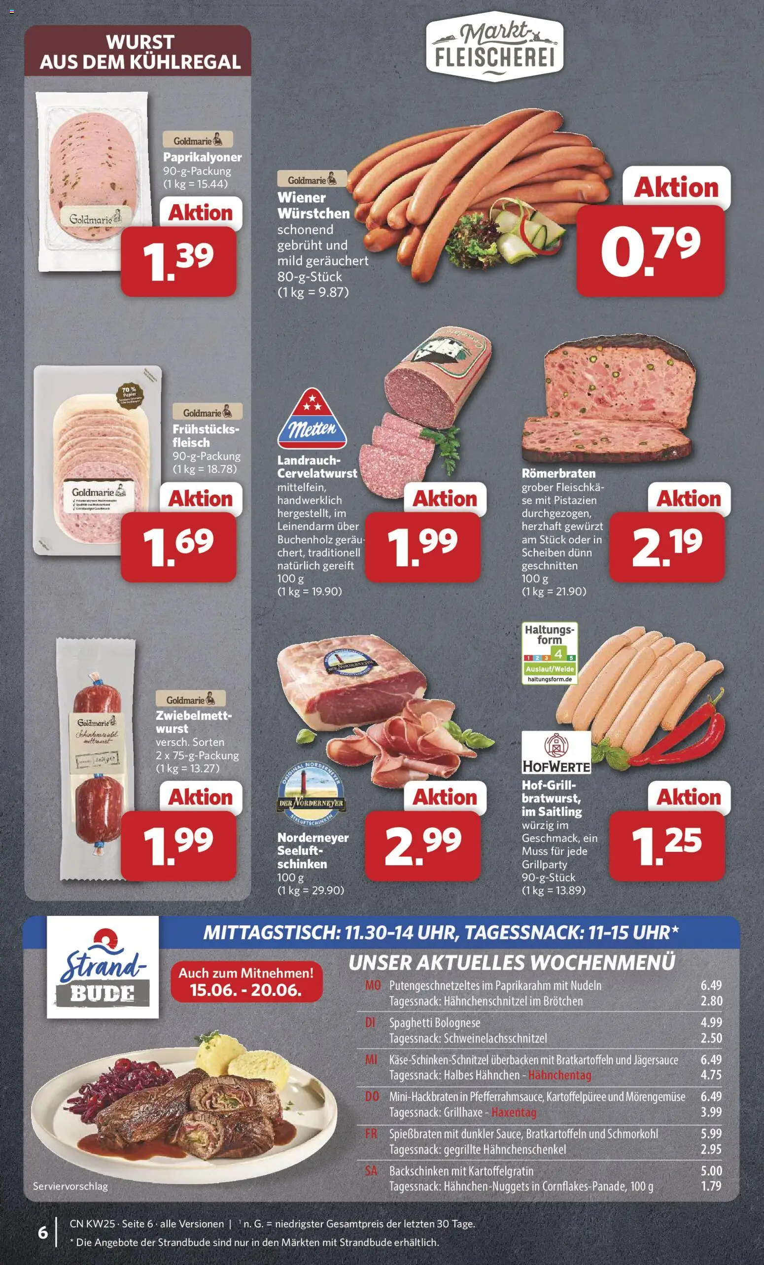 Combi Prospekt – gültig ab 15.06.2026 | Seite: 6 | Produkte: Hahnchen, Hahnchenschenkel, Wurst, Schinken