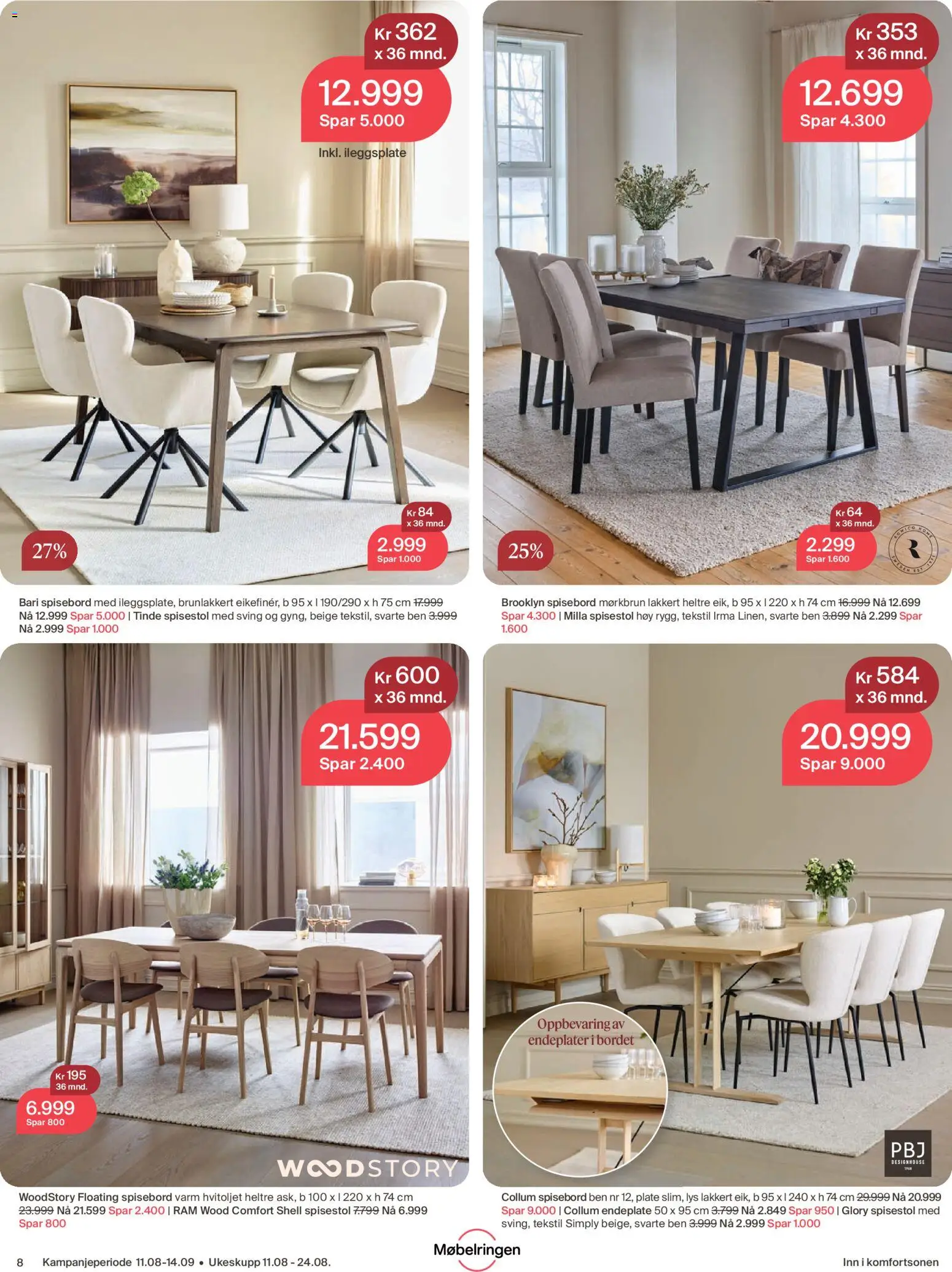 {H1} | Side: 8 | Produkter: Plate, Spisebord, Spisestol, Lys