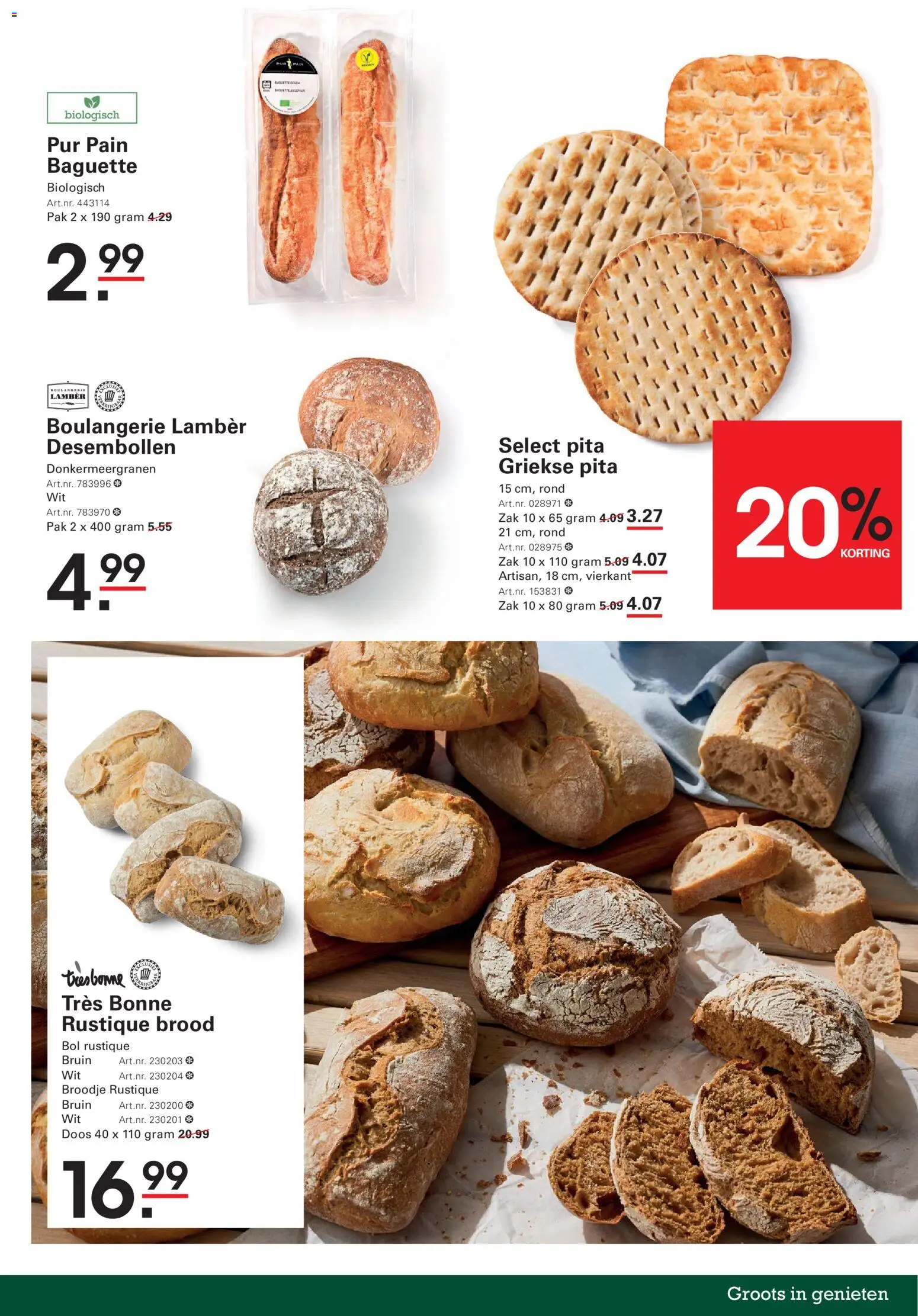 {H1} | Pagina: 11 | Producten: Baguette, Broodje, Bol, Brood