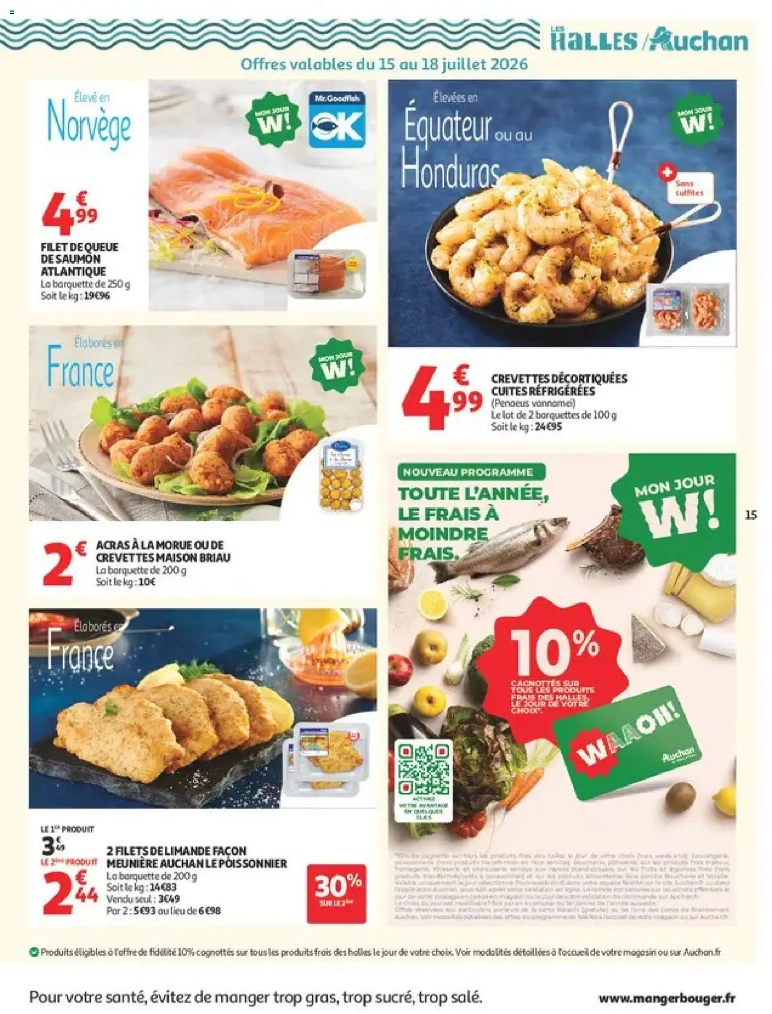 {H1} | Page: 15 | Produits: Crevettes, Morue, Saumon