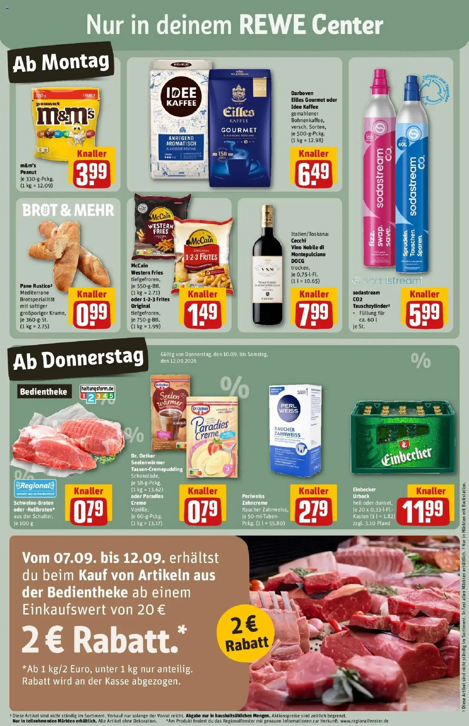 REWE Prospekt ab 07.09.2026 zum Blättern » Angebote | Seite: 3 | Produkte: Kaffee, Gemahlener Kaffee, Creme, Brot