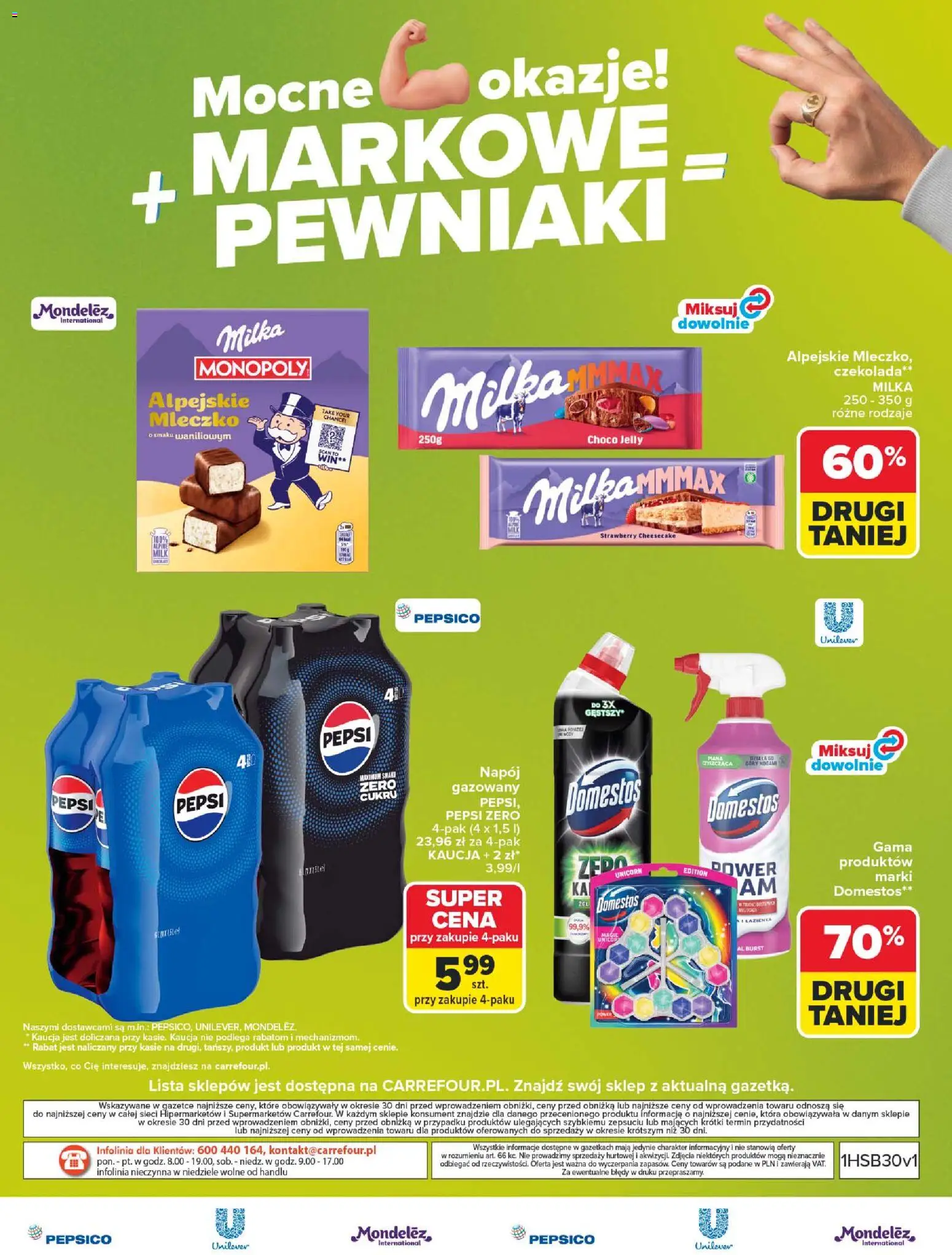 Carrefour gazetka - Markowe pewniaki od 20.07.2026 | Strona: 56 | Produkty: Czekolada milka, Milka, Domestos, Czekolada