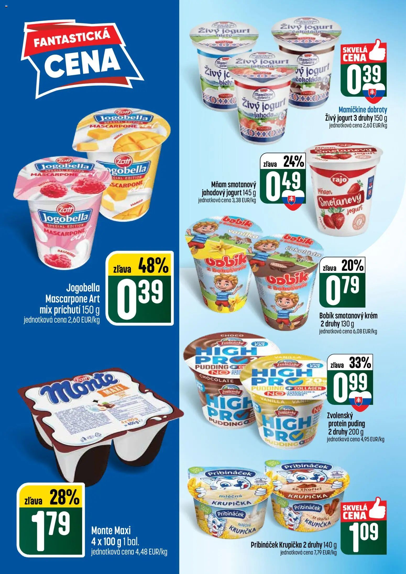 Nové COOP Jednota akcie – leták je platný od 21.05.2026 | Strana: 26 | Produkty: Protein, Puding, Čokoláda, Mascarpone