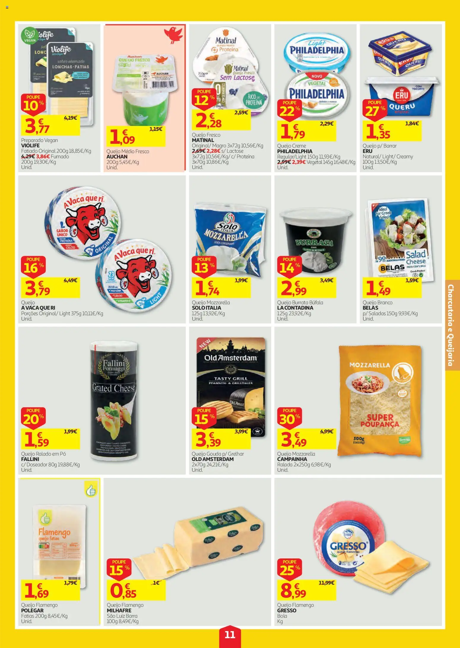 Auchan folheto │ válido de 01/10/2026 | Página: 11 | Produtos: Queijo Mozzarella, Queijo branco, Queijo, Creme